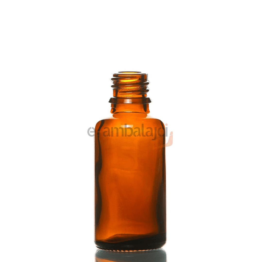 50ml Cam Ecza Şişe Amber ve Cam Damlalık