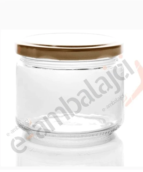 300cc Cam Kavanoz ve Gold Kapak (Paletli)