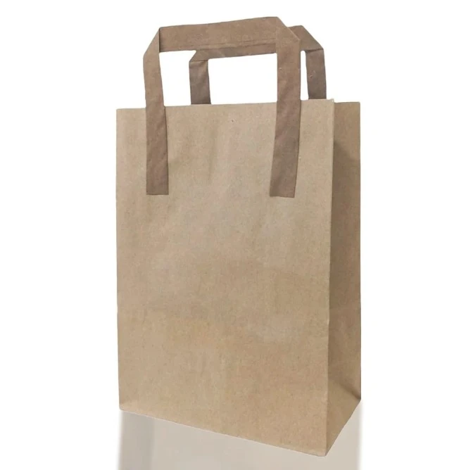 Kağıt Saplı Kraft Çanta  18x24x9cm 200 Adet