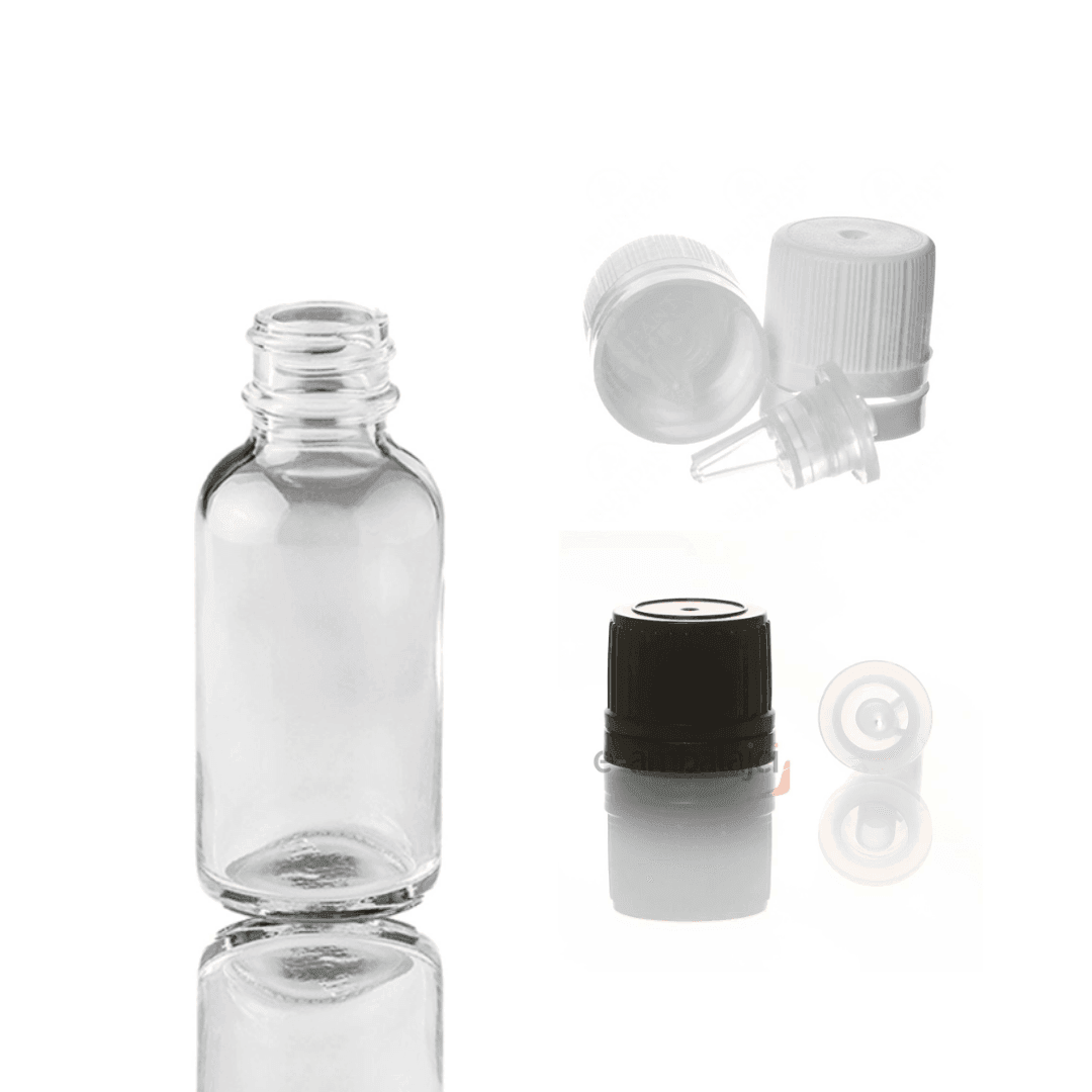 10ml Cam Ecza Şişe Şeffaf ve İçten Damlalık