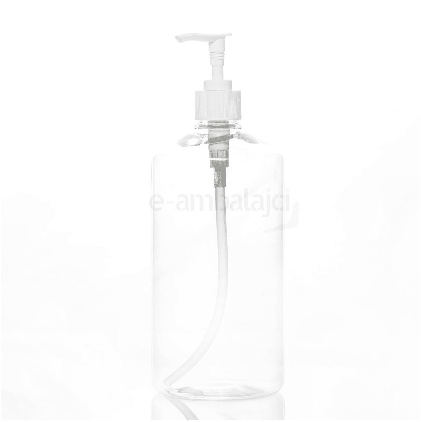 1000ml PET Şişe ve Beyaz Losyon Pompası