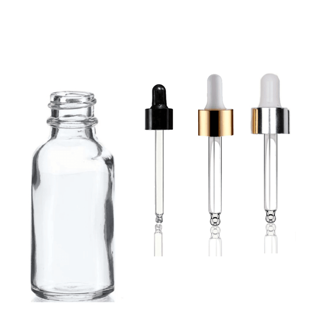 50ml Cam Ecza Şişe Şeffaf ve Cam Damlalık