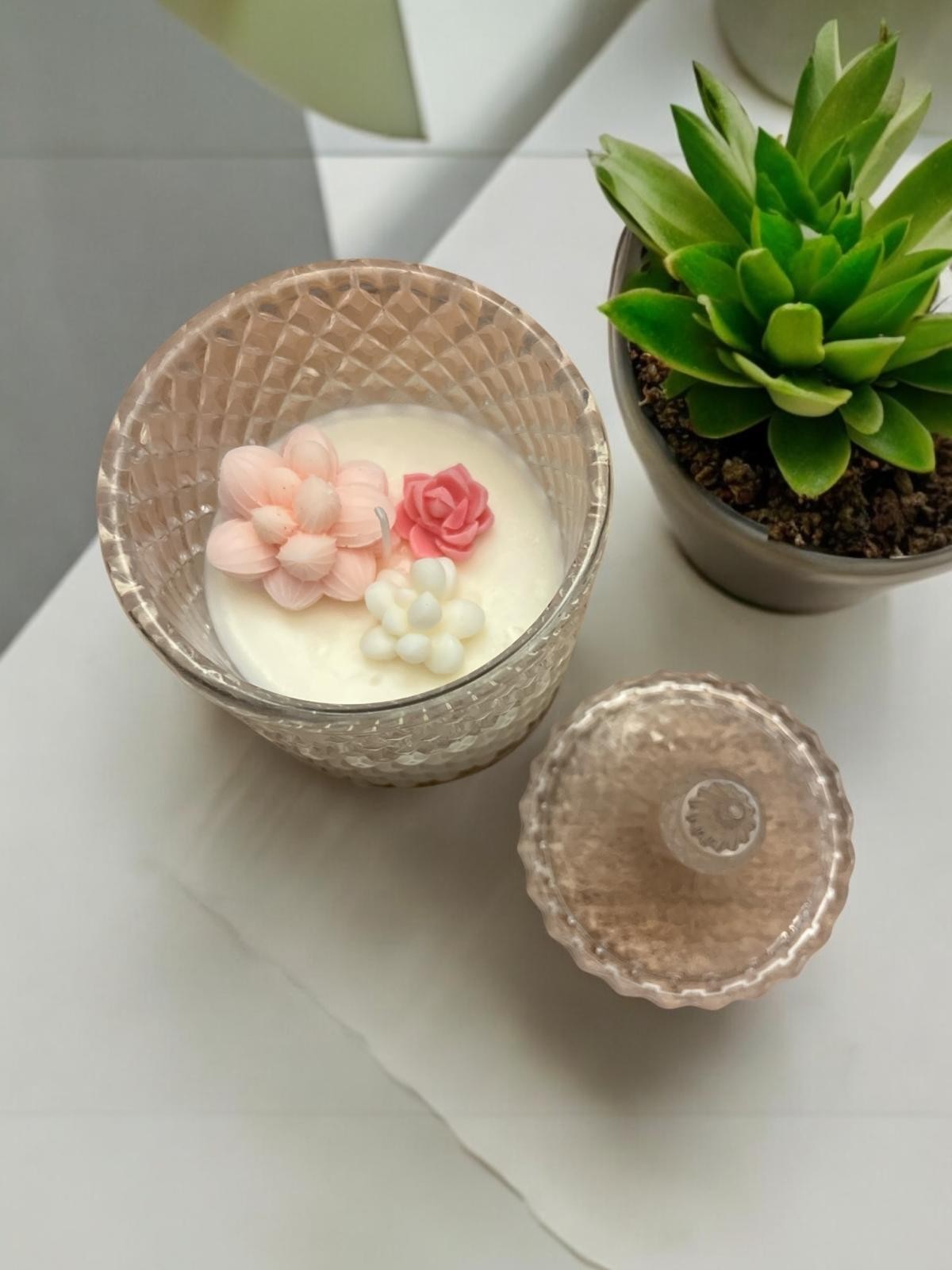 SIA Kristal Soya Mumu Dekoratif Hediye Özel Sipariş - SIA Crystal Soy Wax Candle Special Order