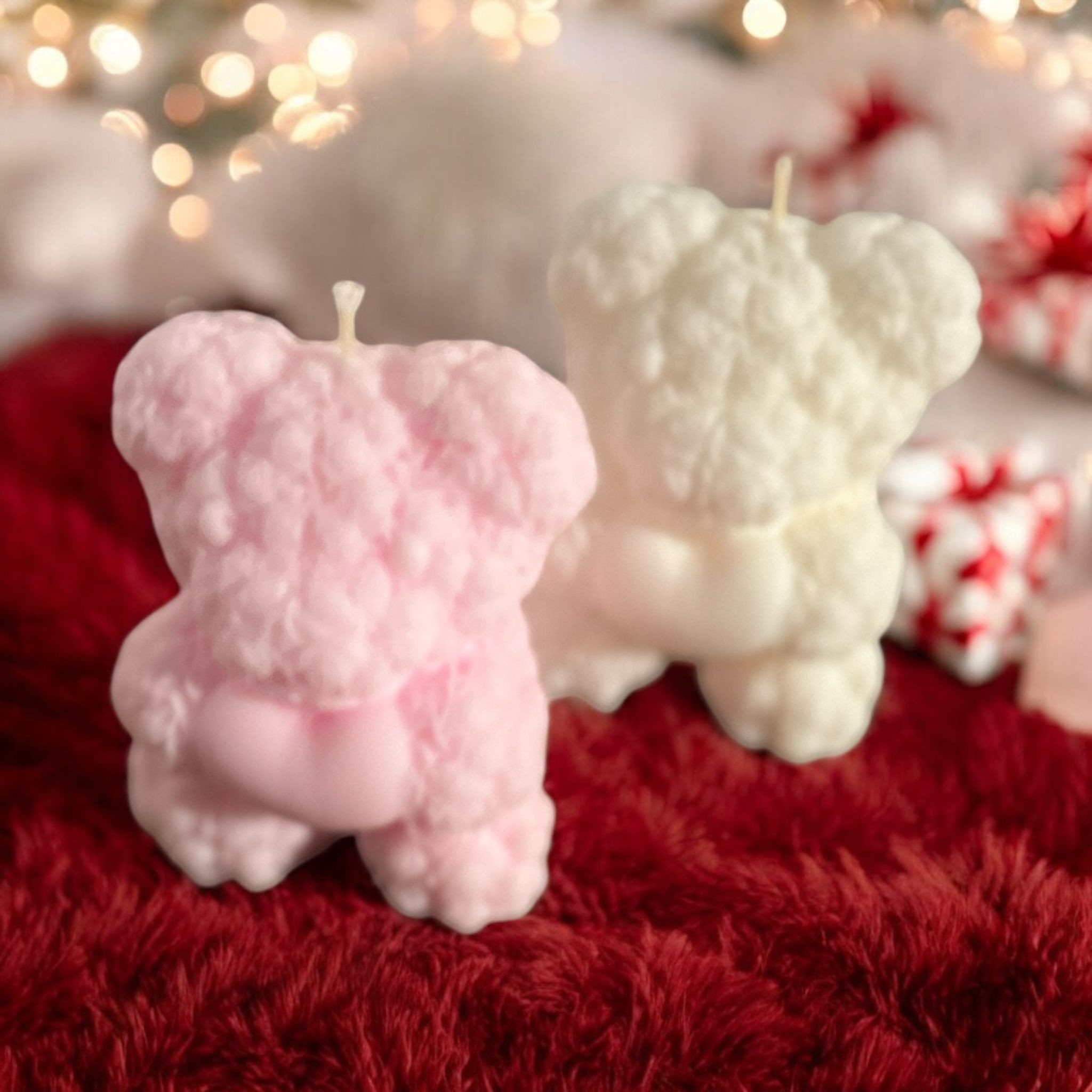 Teddy Bear Soy Wax Candle - Ayıcık Soya Mumu Dekorasyon Hediye Sevgili Mum Küçük