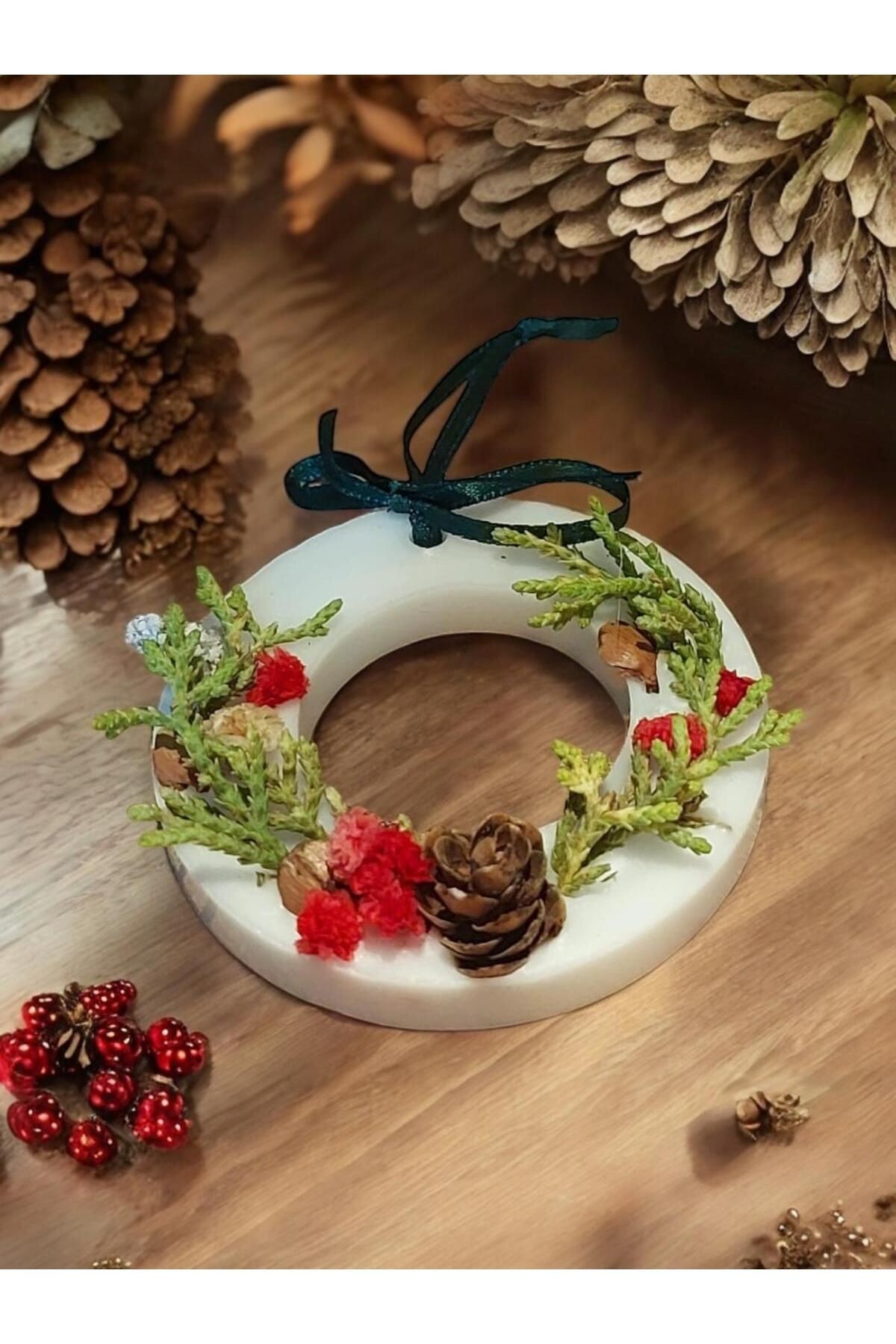 SIA Christmas Ring Soy Wax Ornament - Yılbaşı Halka Soya Mumu Dekoratif Hediye Kurumsal Süs