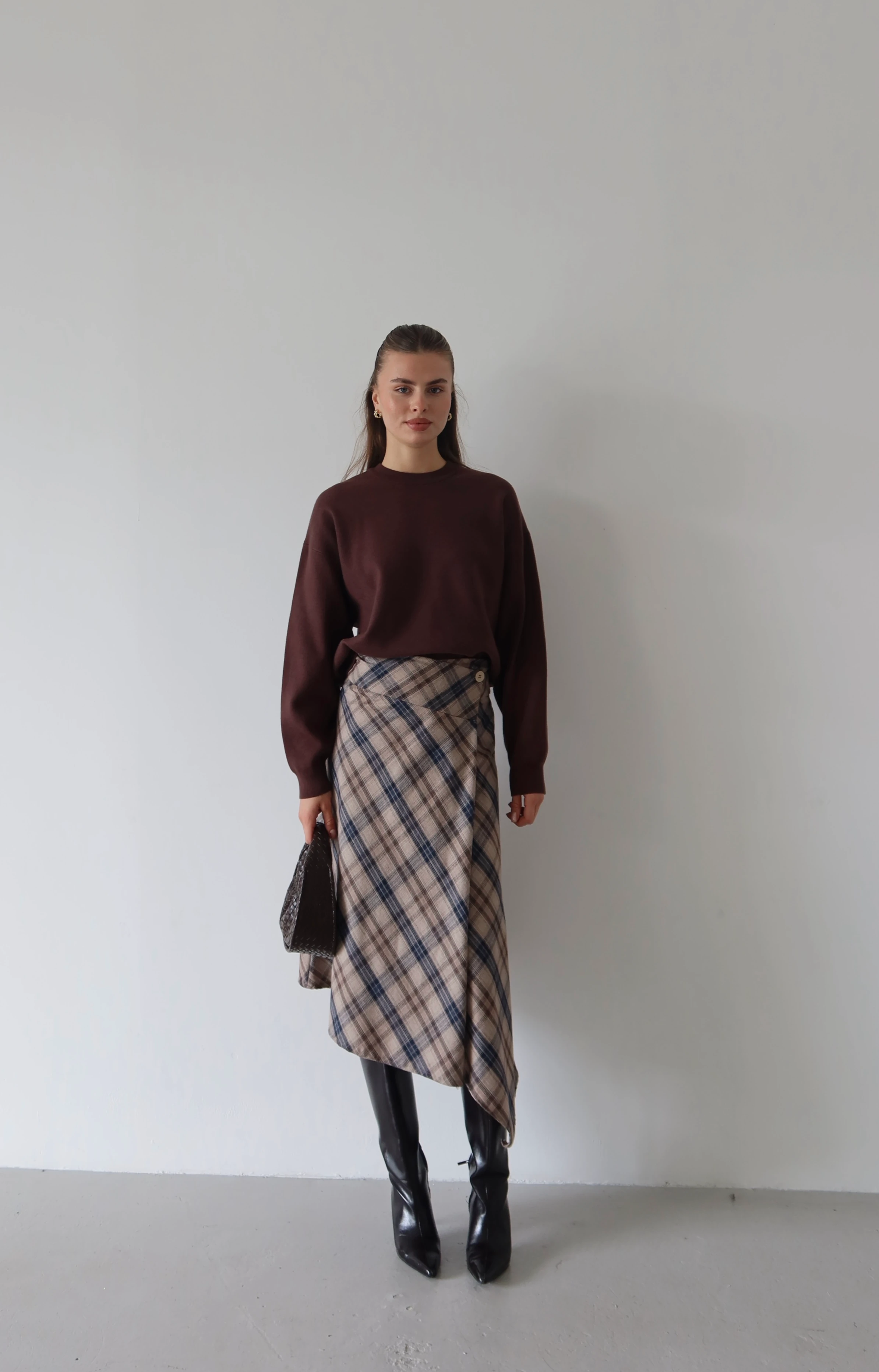 Noir Ekose Etek - Bej