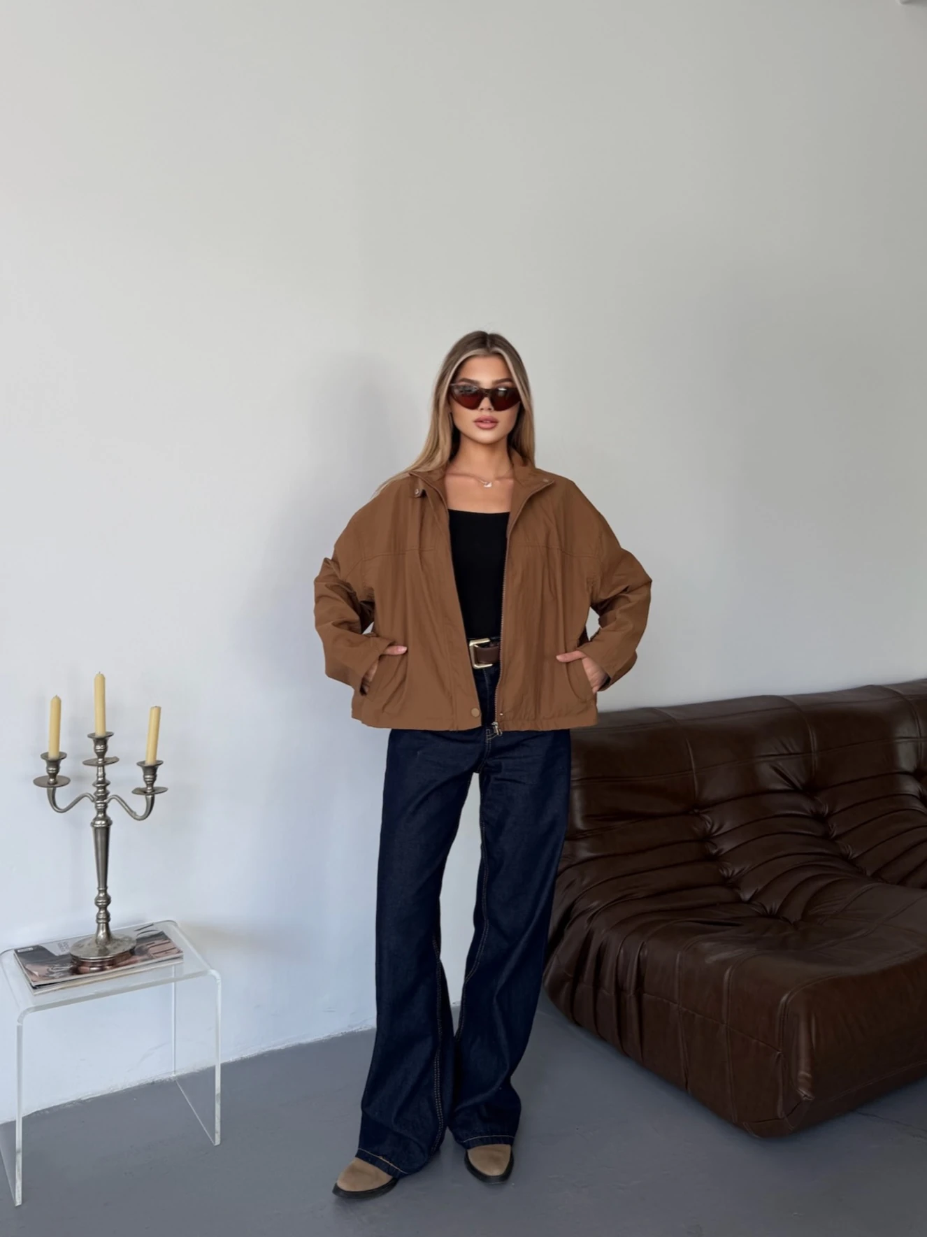 Zarif Yağmurluk - Kahverengi