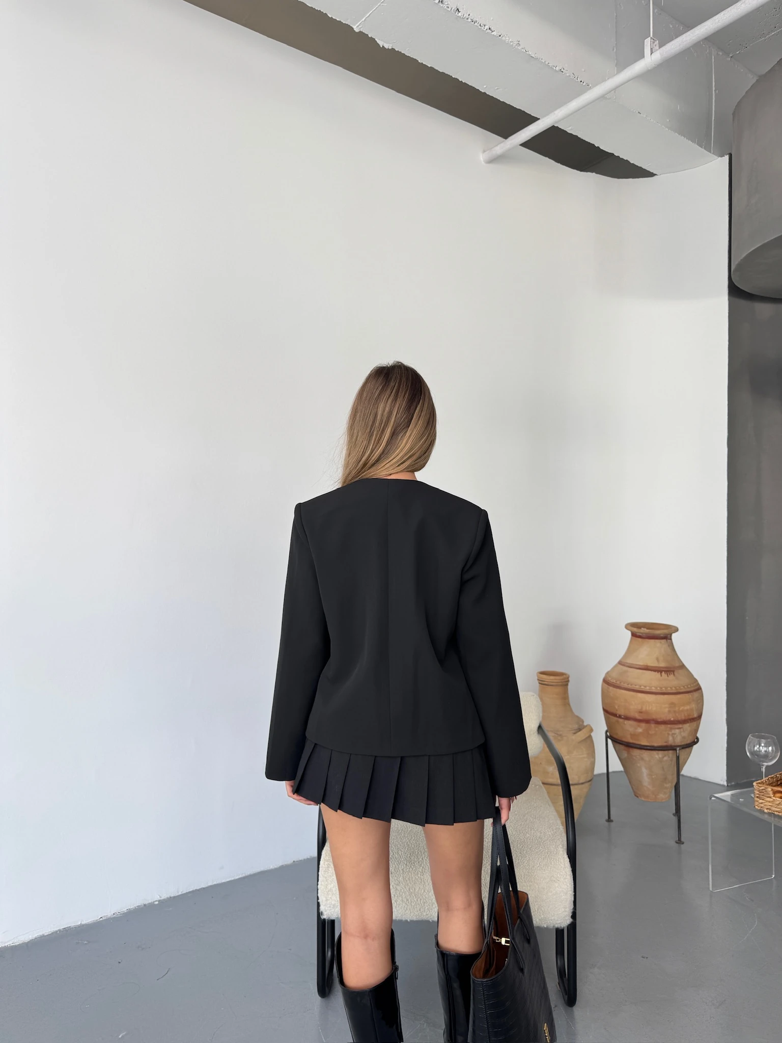 Minimal Dokunuş Düğmeli Ceket