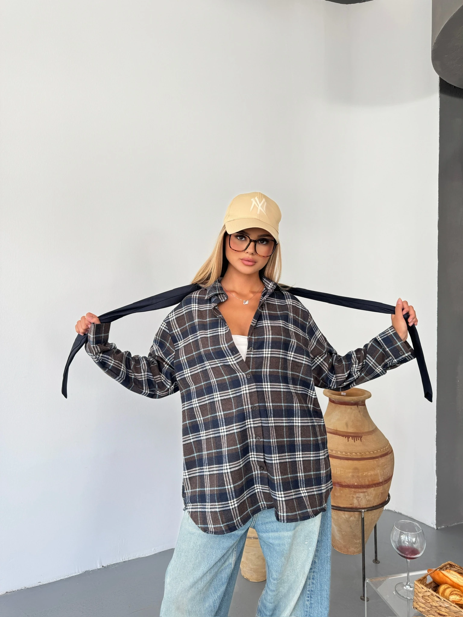 Ekose Oduncu Gömlek - Lacivert