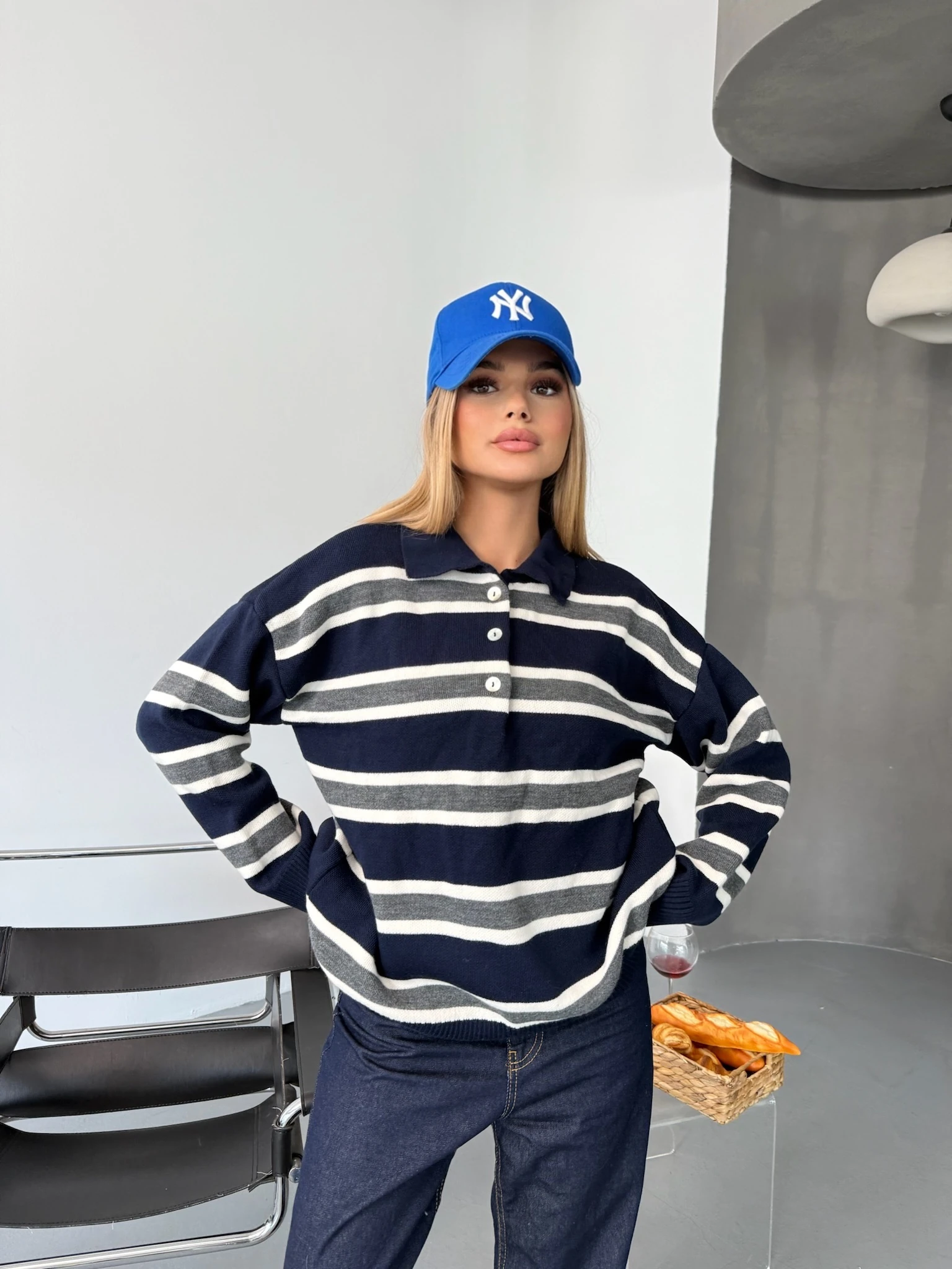 Retro Kolej Kazak - Lacivert