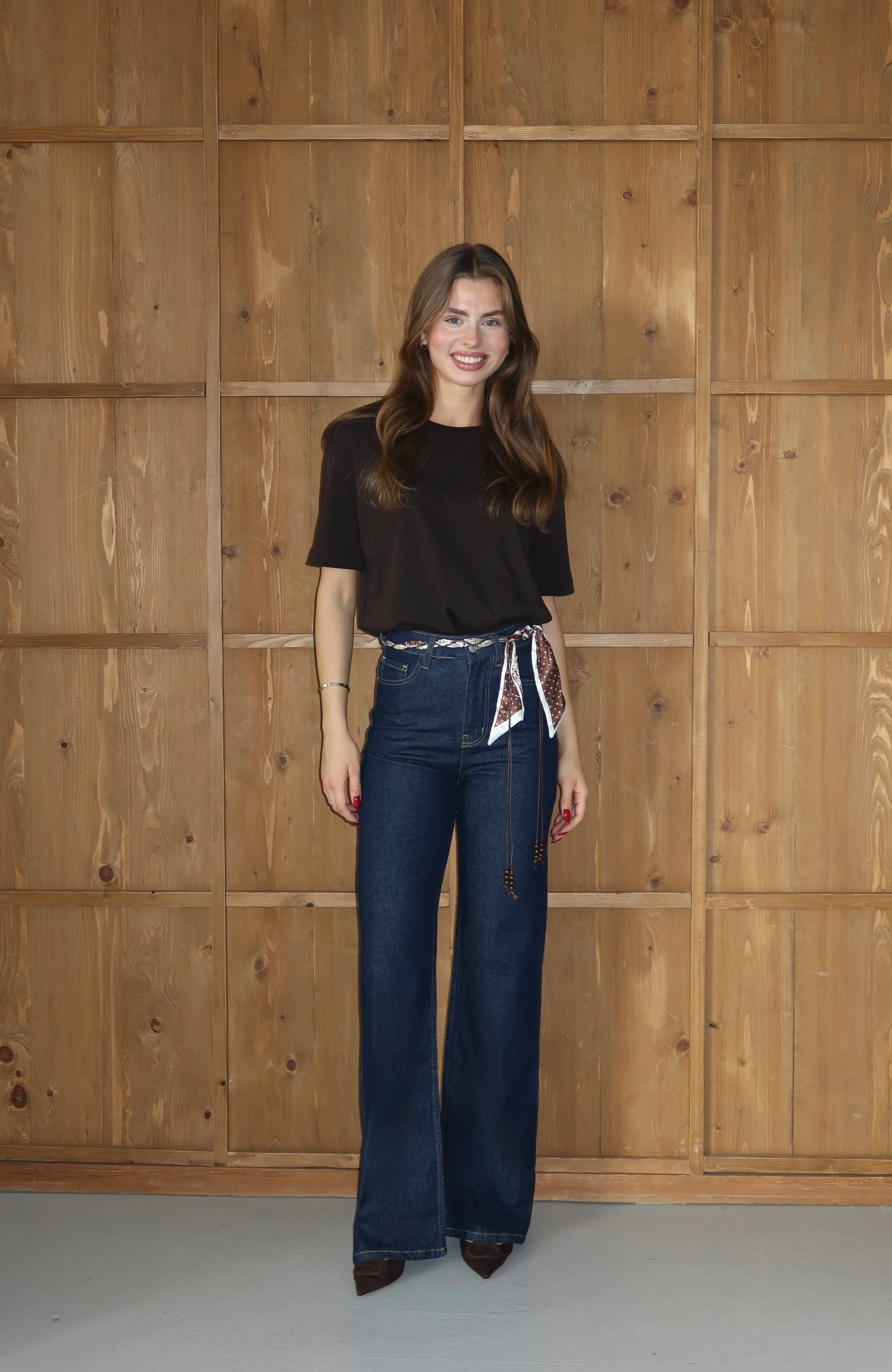 Fular Detaylı Denim - Lacivert