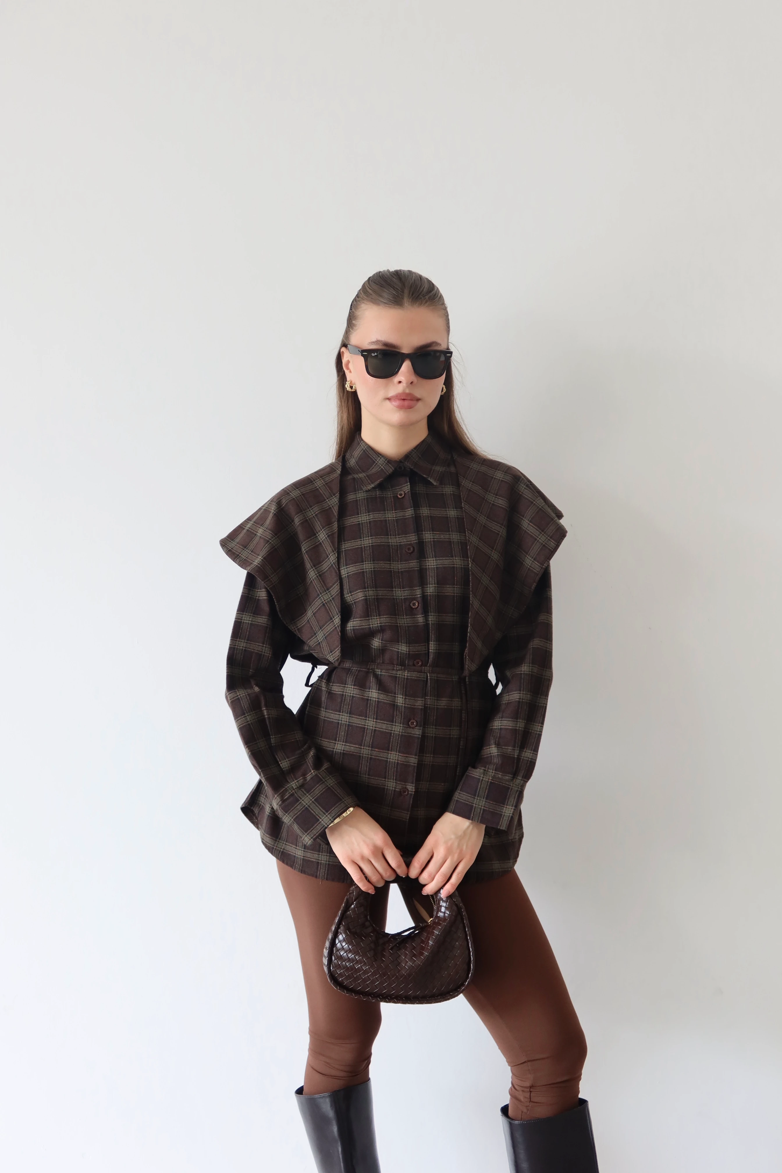 Volanlı Ekose Gömlek