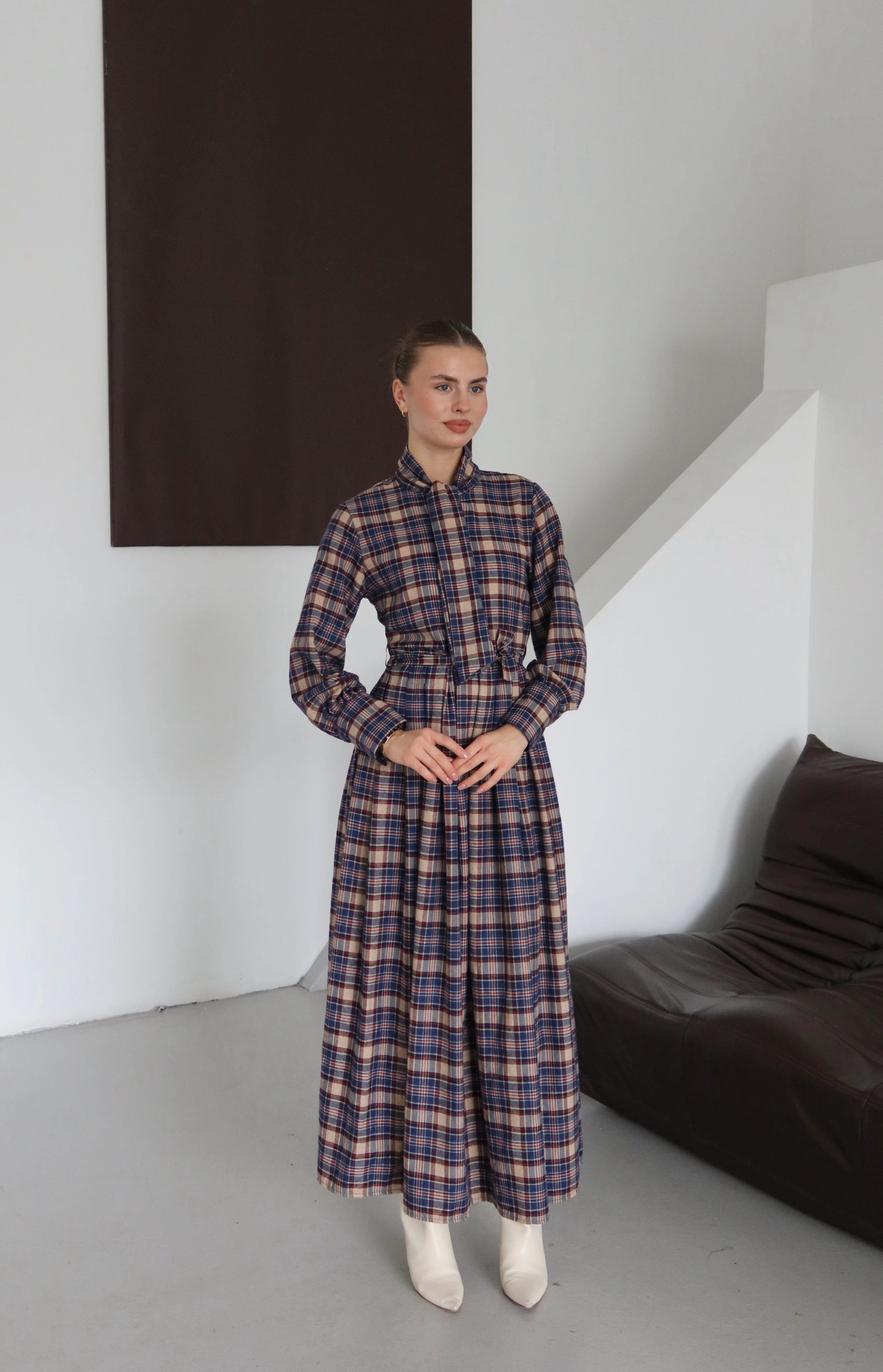 Arden Maxi Elbise - Mavi