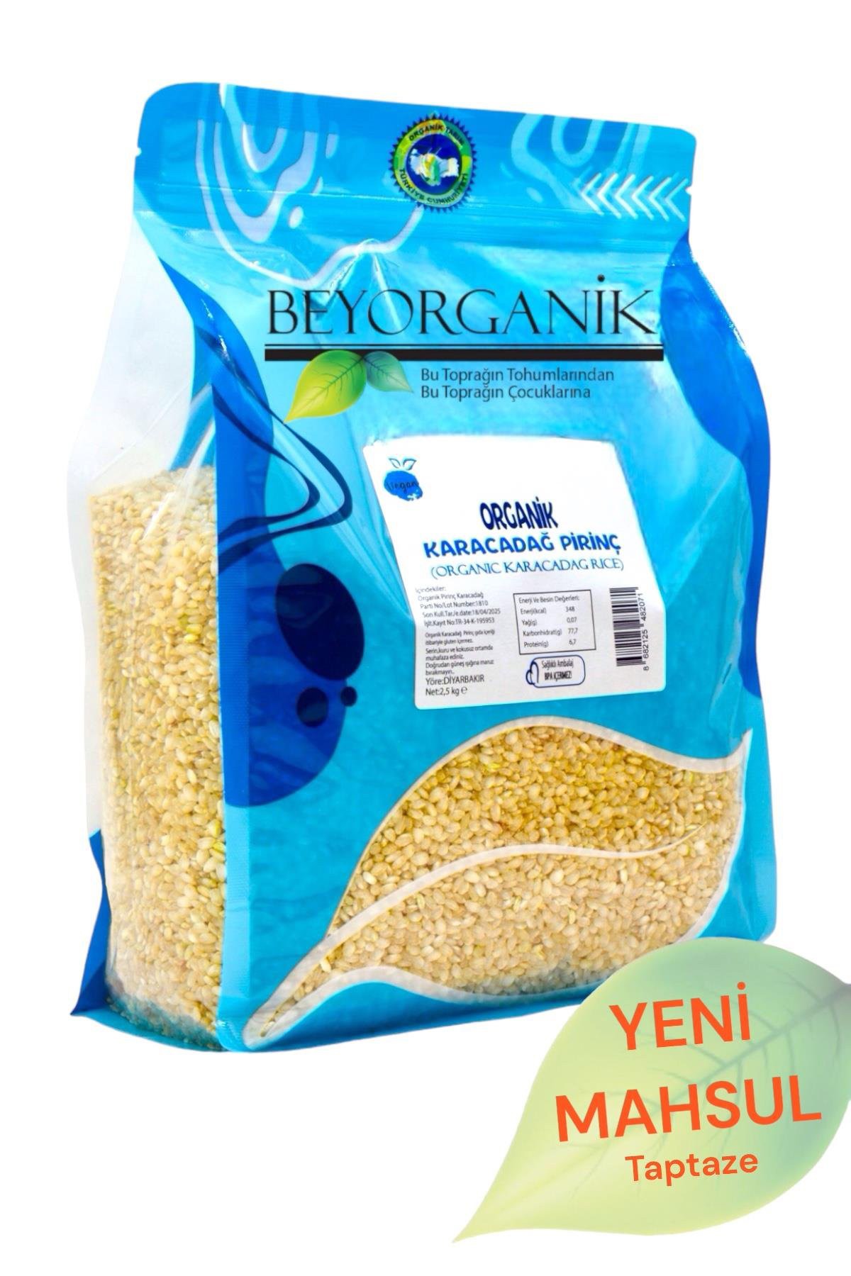 ORGANİK KARACADAĞ PİRİNÇ  2,5KG