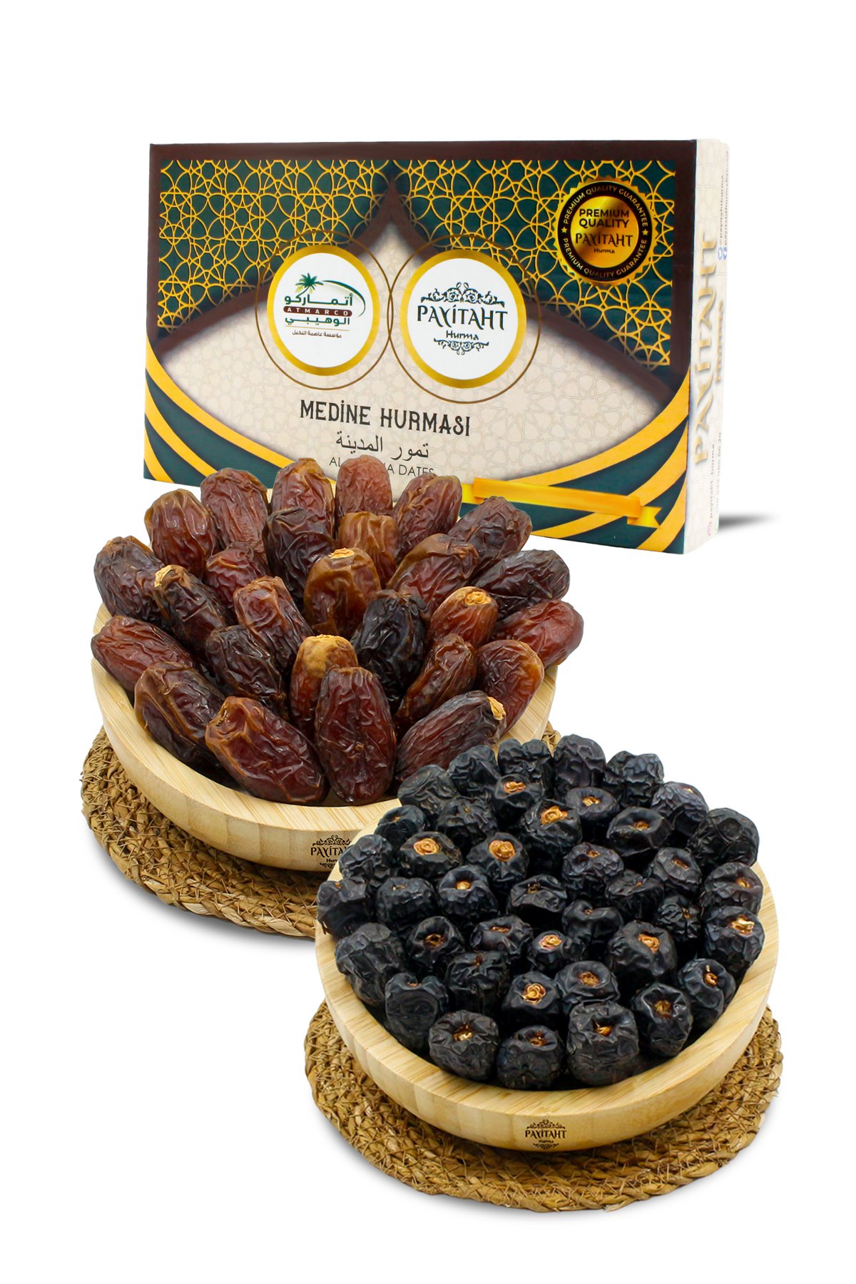 Medine Mejdul (Medioul) Medjoul Hurma 500GR İri Boy Şekersiz ve Acve (MEDİNE PEYGAMBER HURMASI) 500GR Yeni Mahsül İkiliSet1KG