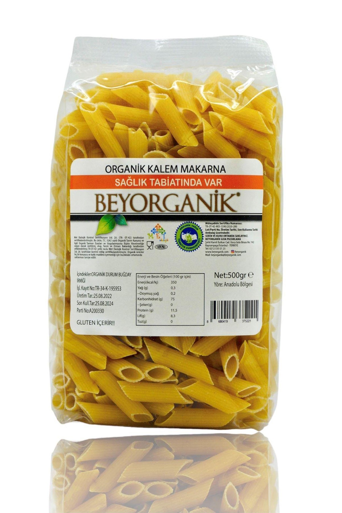 ORGANİK KALEM MAKARNA 500GR