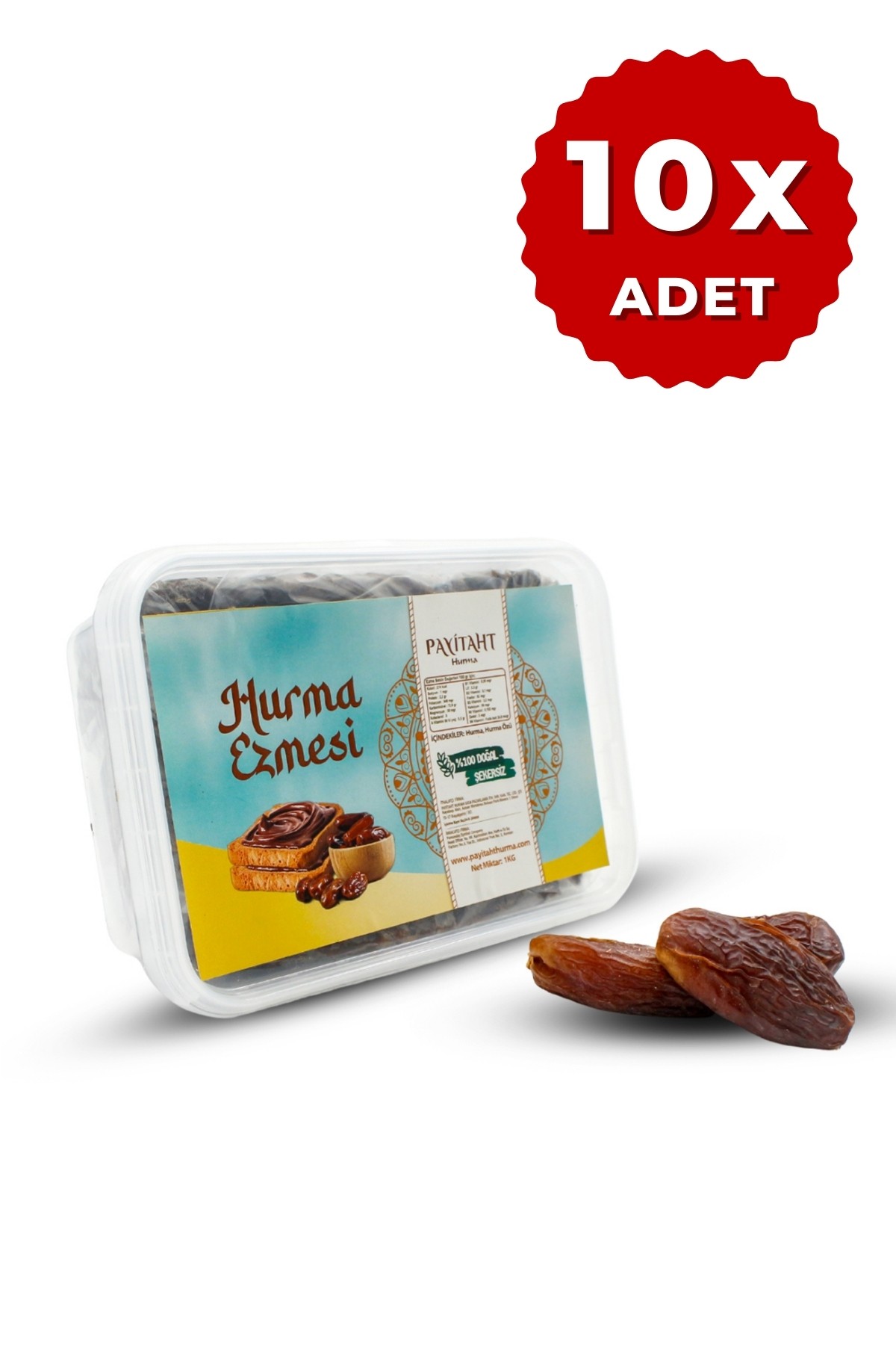 PAYİTAHT HURMA EZMESİ ŞEKERSİZ 1 KG 10’LU PAKET