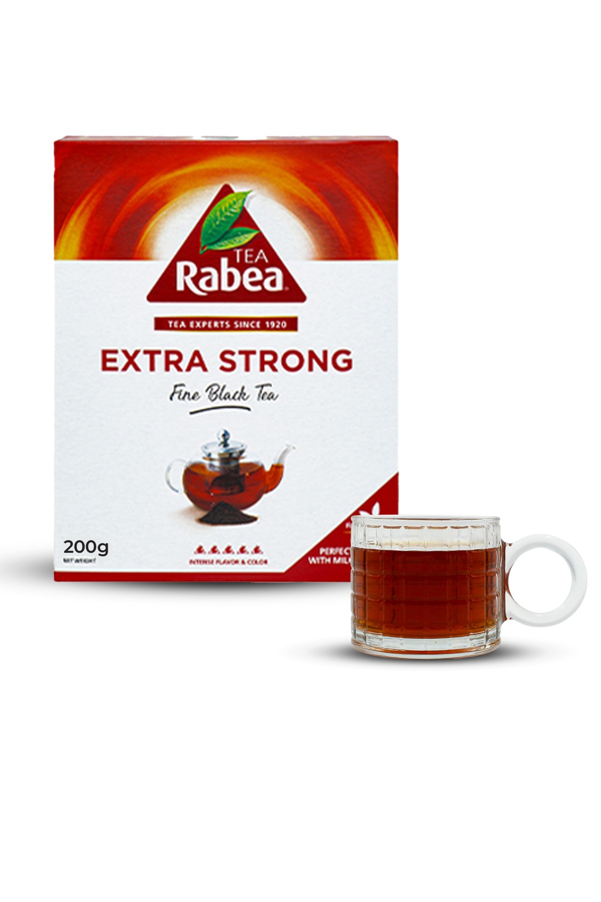 RABEA TEA-EXTRA STRONG ZENGİN AROMALI DÖKME SİYAH ÇAY-ARAP ÇAYI 200 GR-10’LU PAKET