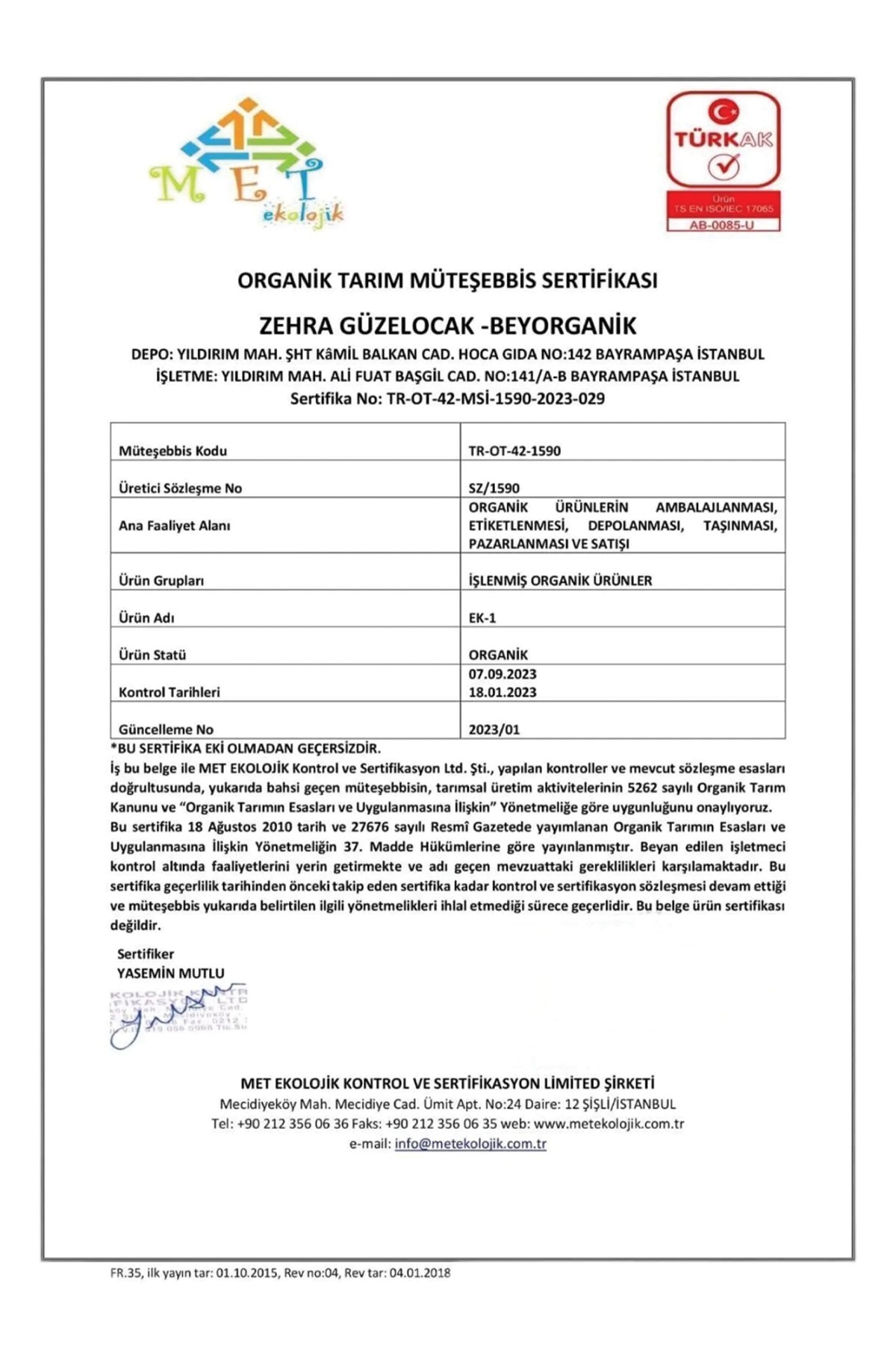 ORGANİK BASMATİ PİRİNÇ -2,5KG