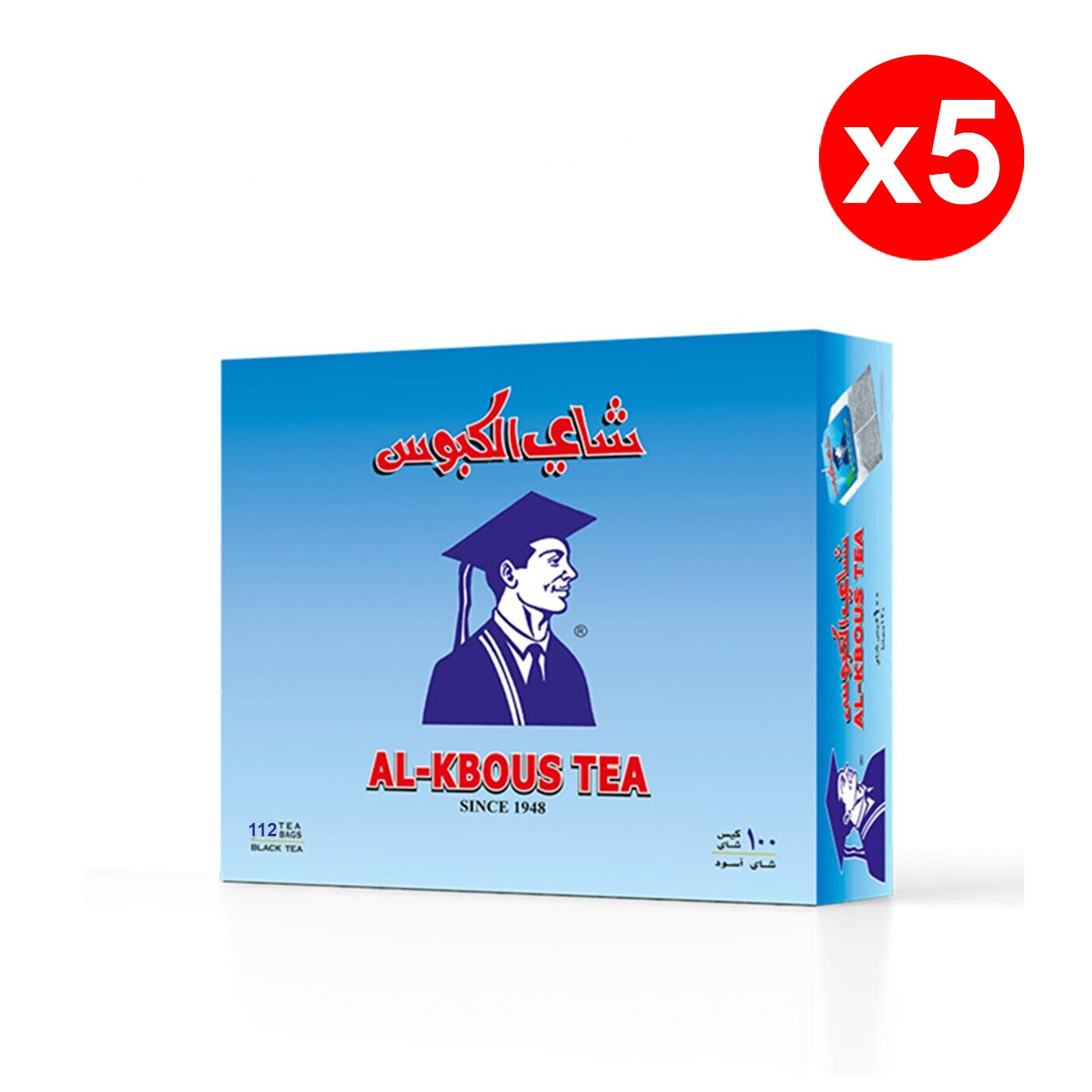 AL-KBOUS BLACK TEA 100-PACK TEA 5 BAGS