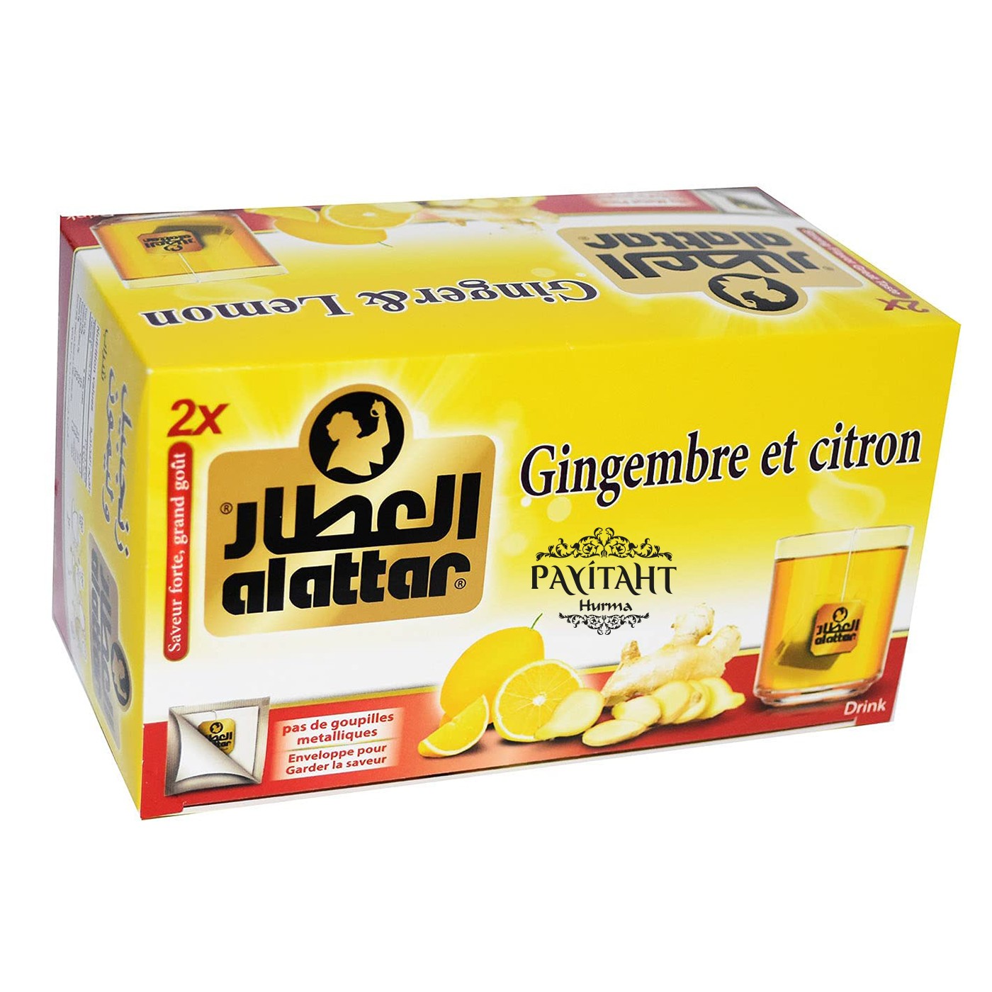 ALATTAR DRİNK ORGANİC HERBAL GİNGER &LEMON TEA-GINGER LEMON TEA BAGS 20 PACKS