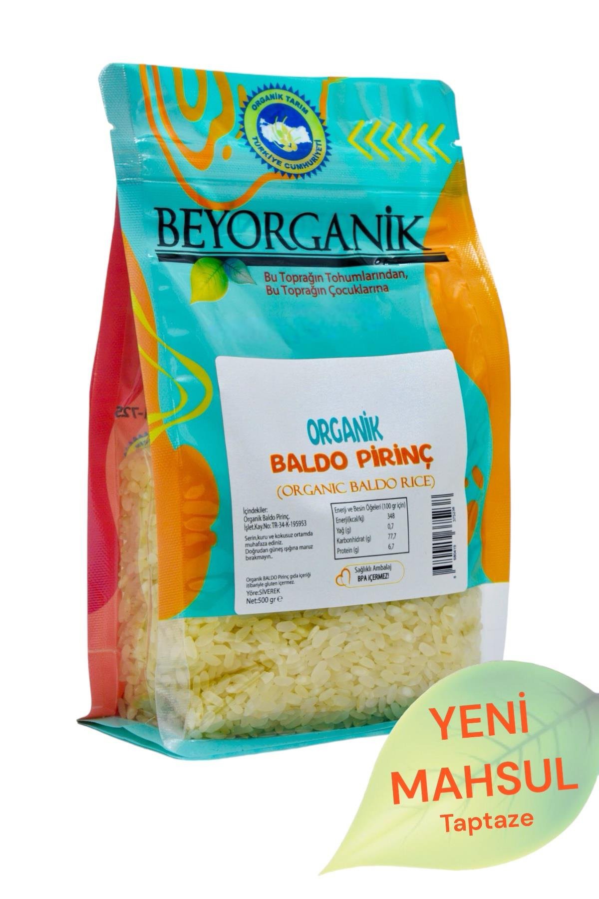 ORGANİK BALDO PİRİNÇ 500GR