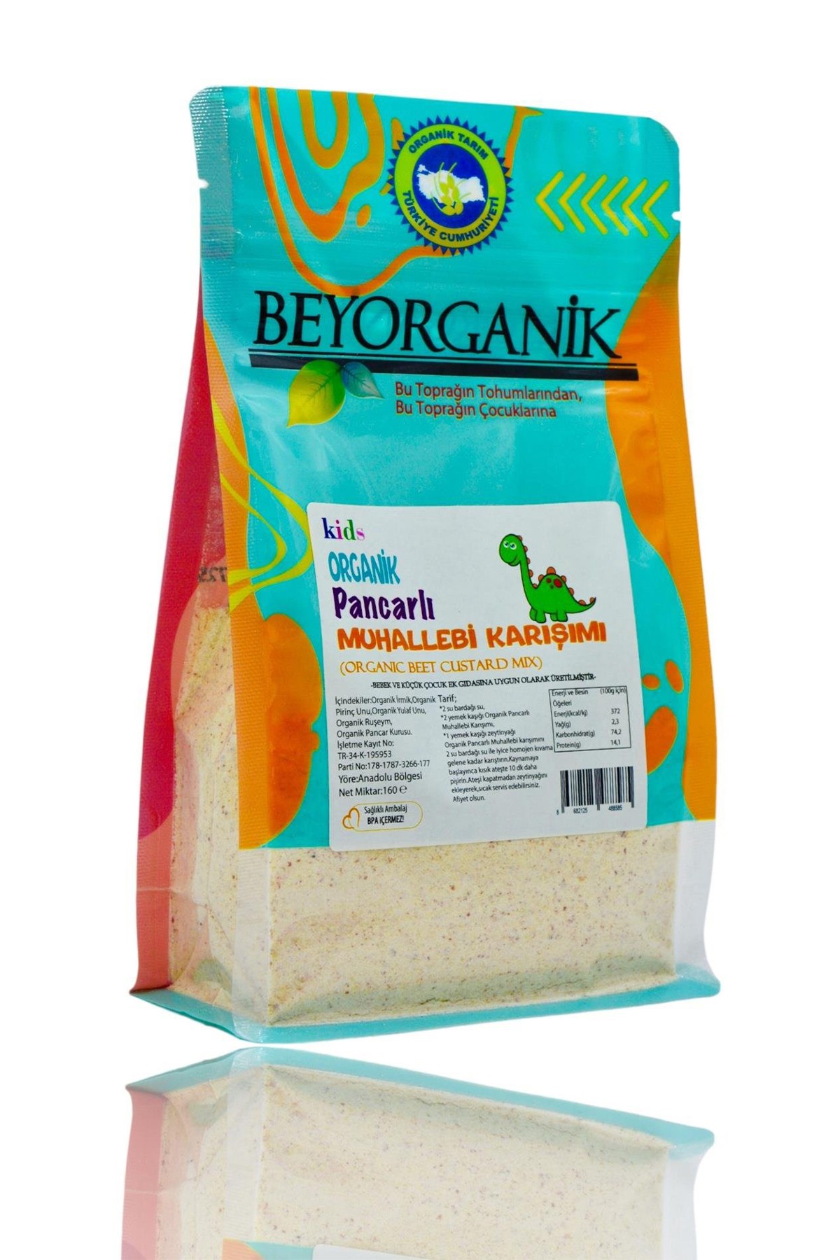 ORGANİK PANCARLI MUHALLEBİ KARIŞIMI 160GR +6 AY