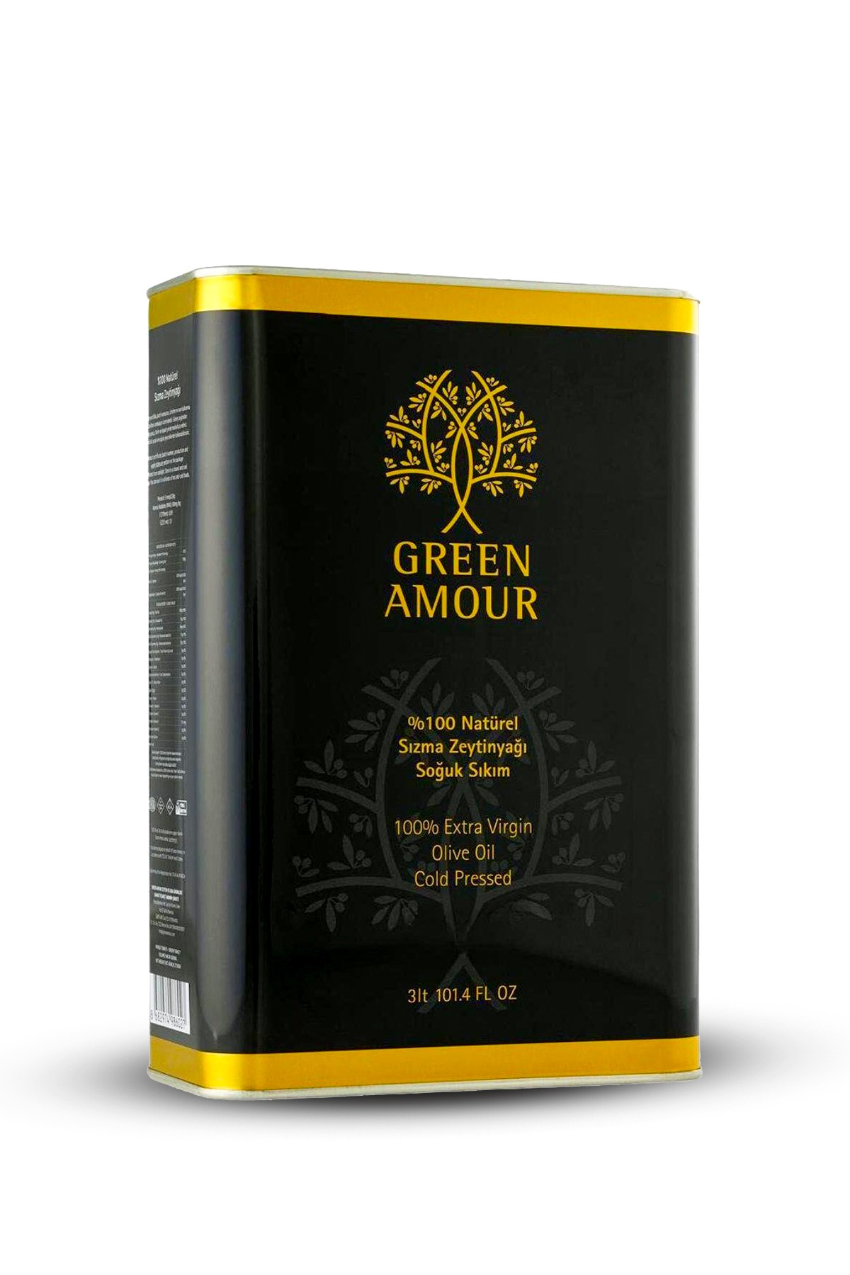 Green Amour Soğuk Sıkım, Ayvalık 0,2 Asit 3LT  %100 Natürel Sızma Zeytinyağı