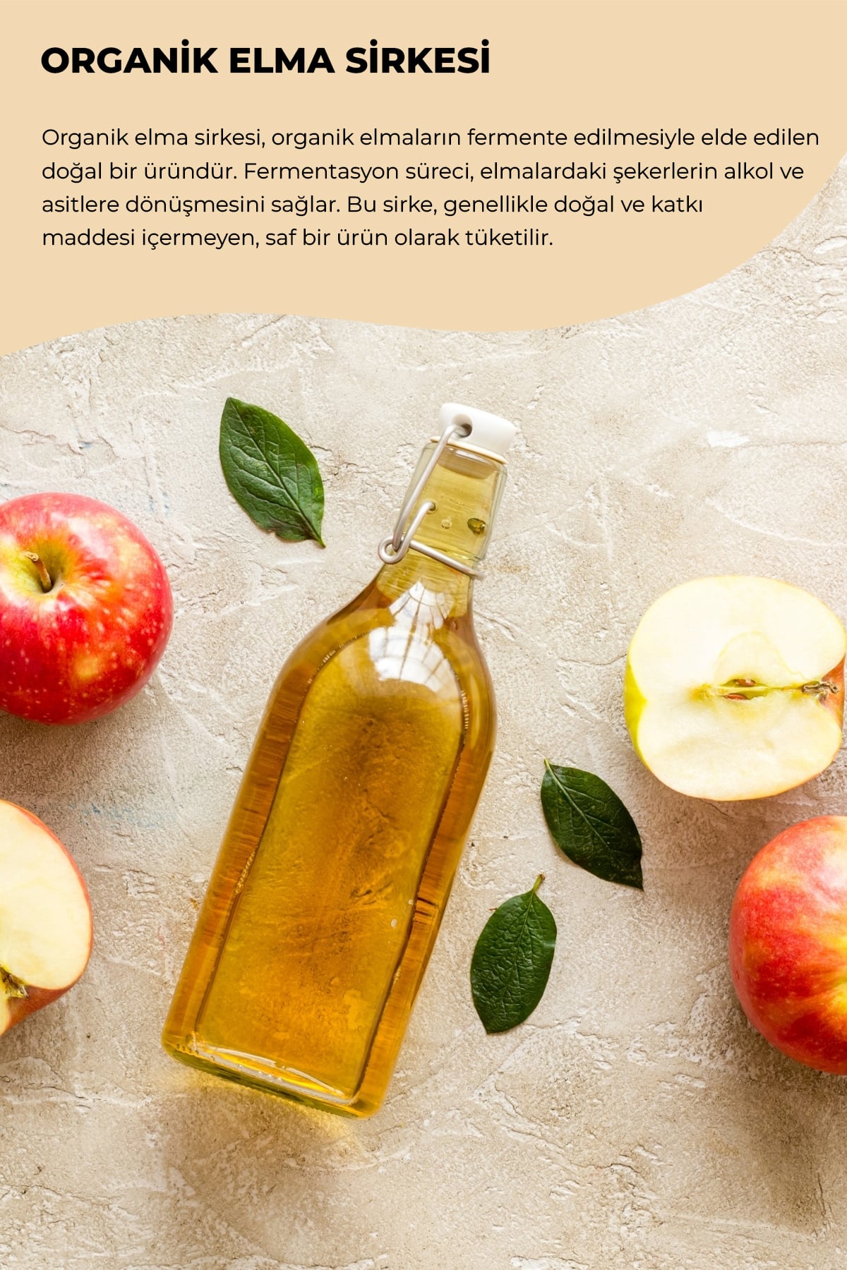 ORGANİK ELMA SİRKESİ 500ML