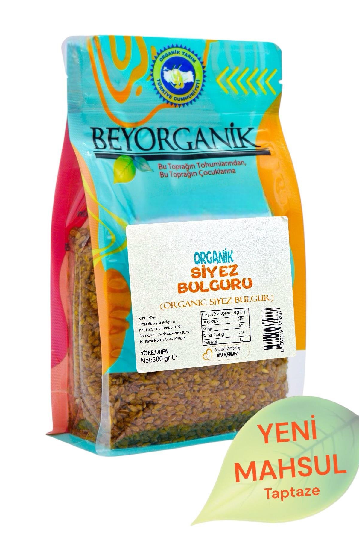 ORGANİK SİYEZ PİLAVLIK BULGUR - 500GR