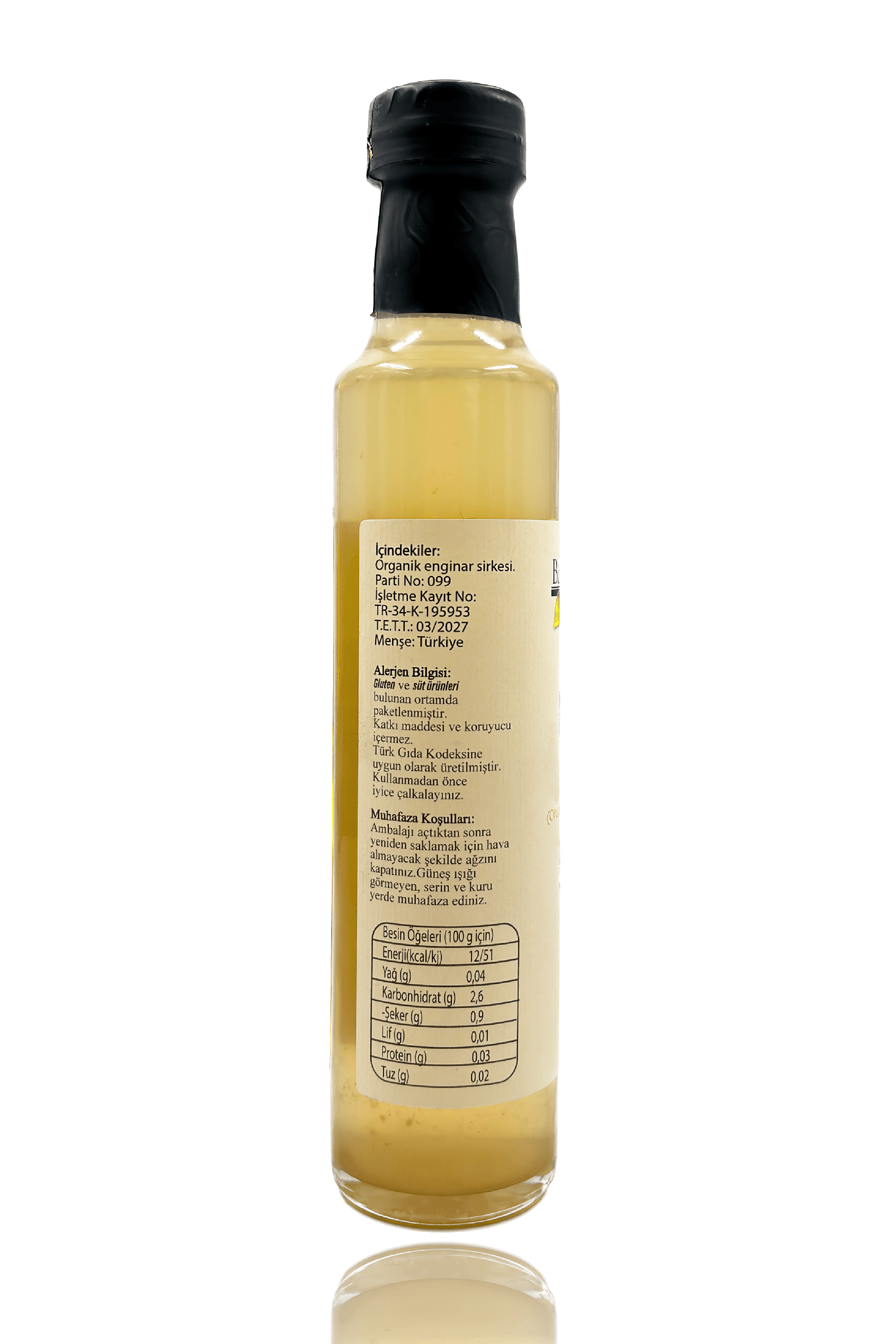 BEYORGANİK BEYGURME ORGANİK ENGİNAR SİRKESİ 250ML
