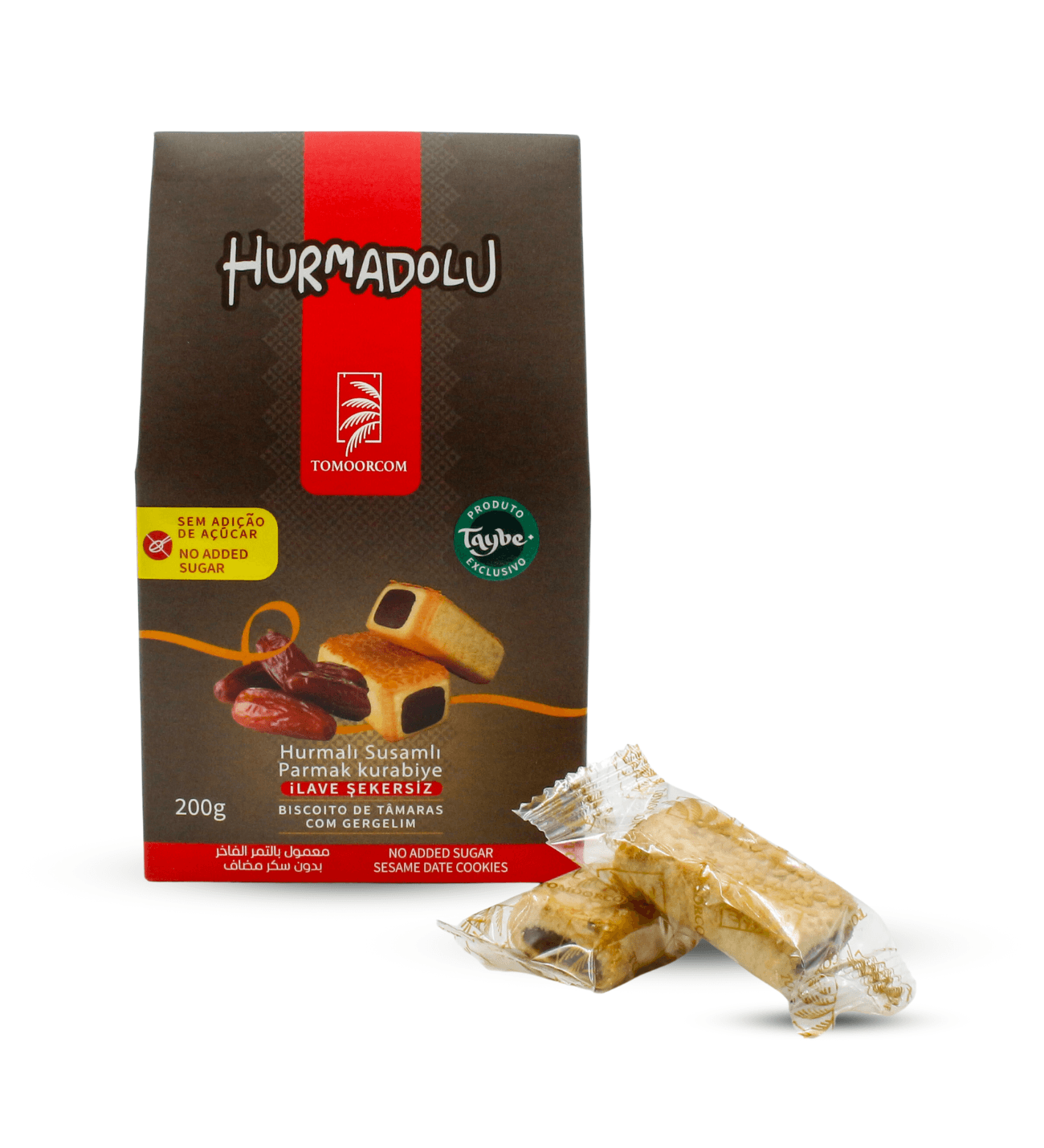 HURMADOLU HURMALI SUSAMLI PARMAK KURABİYE 200GR (KAHVERENGİ KUTU)