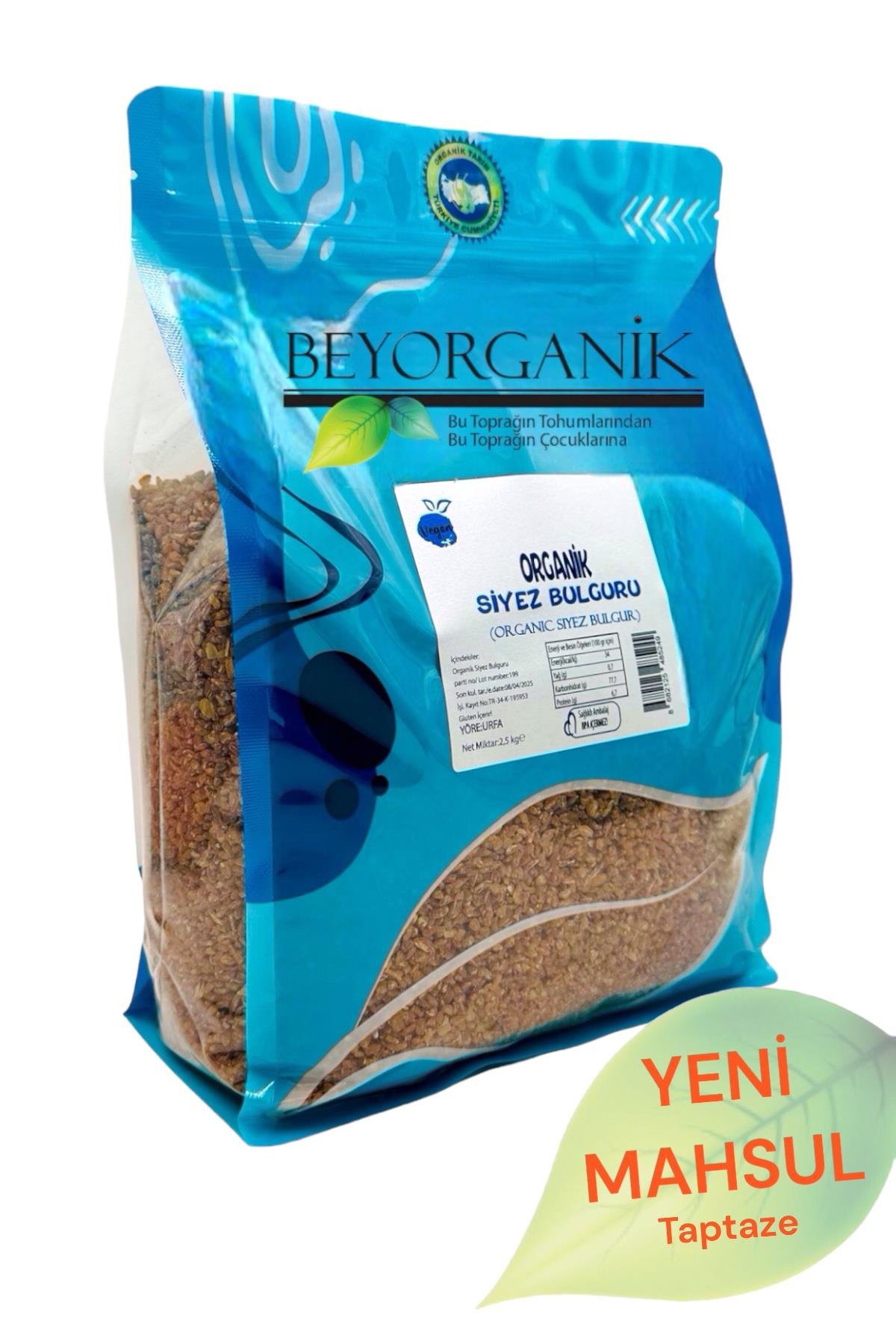ORGANİK SİYEZ PİLAVLIK BULGUR  – 2,5KG