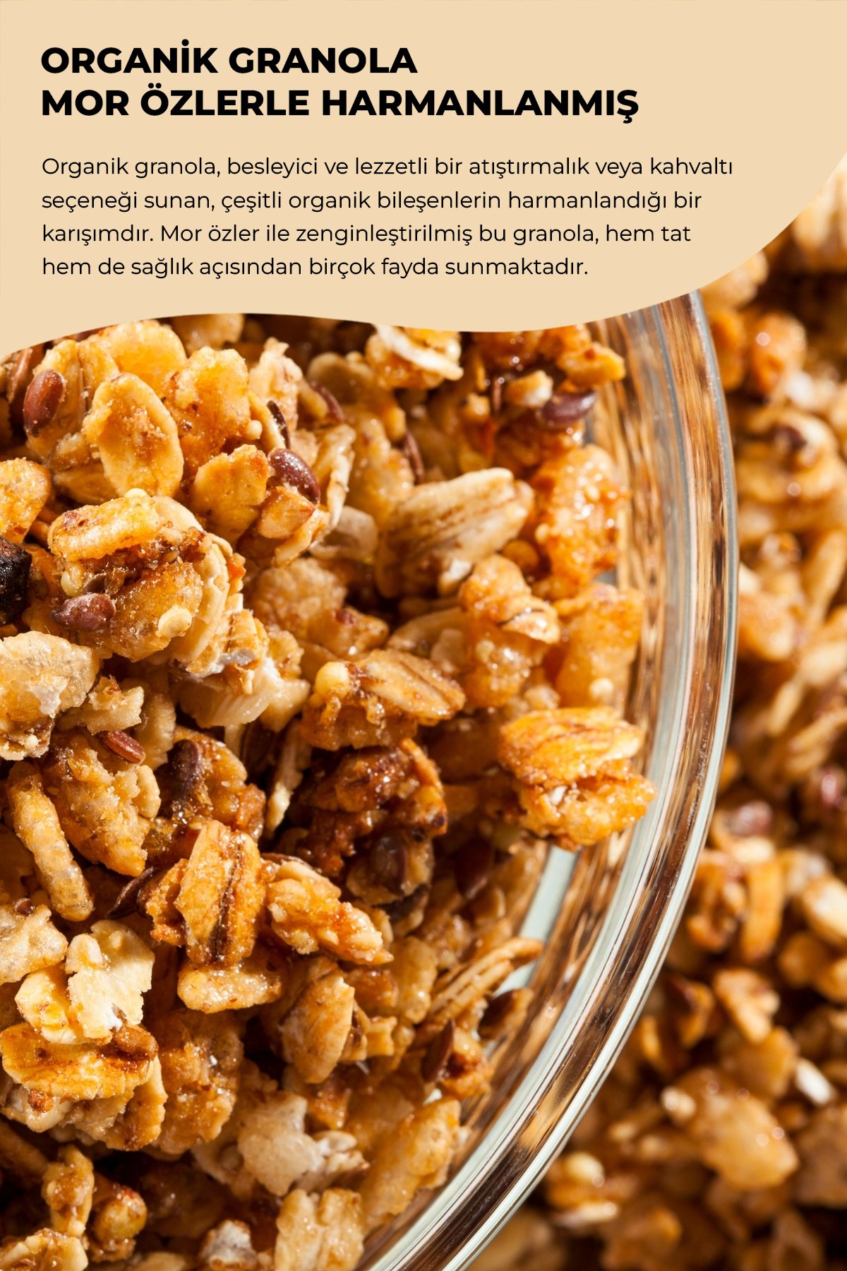 ORGANİK GRANOLA 350GR MOR ÖZLERLE HARMANLANMIŞ