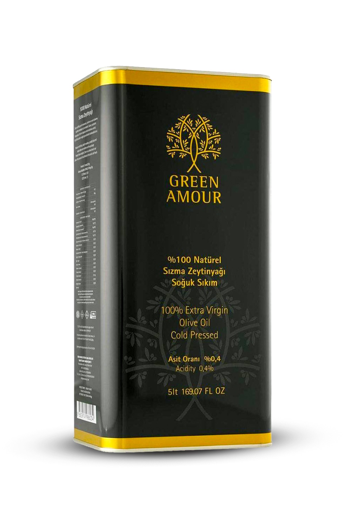 Green Amour Soğuk Sıkım 0,3 Asit 5LT  %100 Natürel Sızma Zeytinyağı