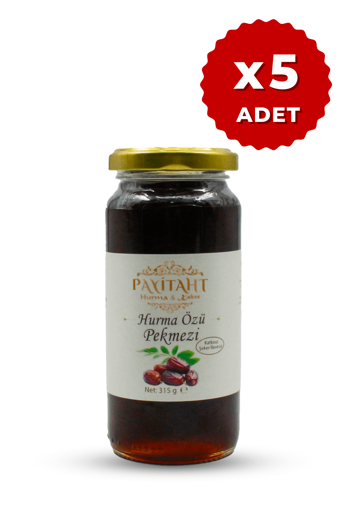 PAYITAHT HURMA- DATE PALM EXTRACT MOLASSES 450 GR SUGAR-FREE SQUEEZE 5 PACKAGE