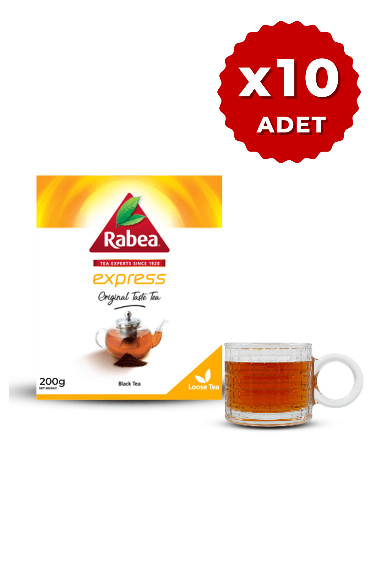 Rabea Tea Express Orijinal Dökme Çay 10 Adet 200g