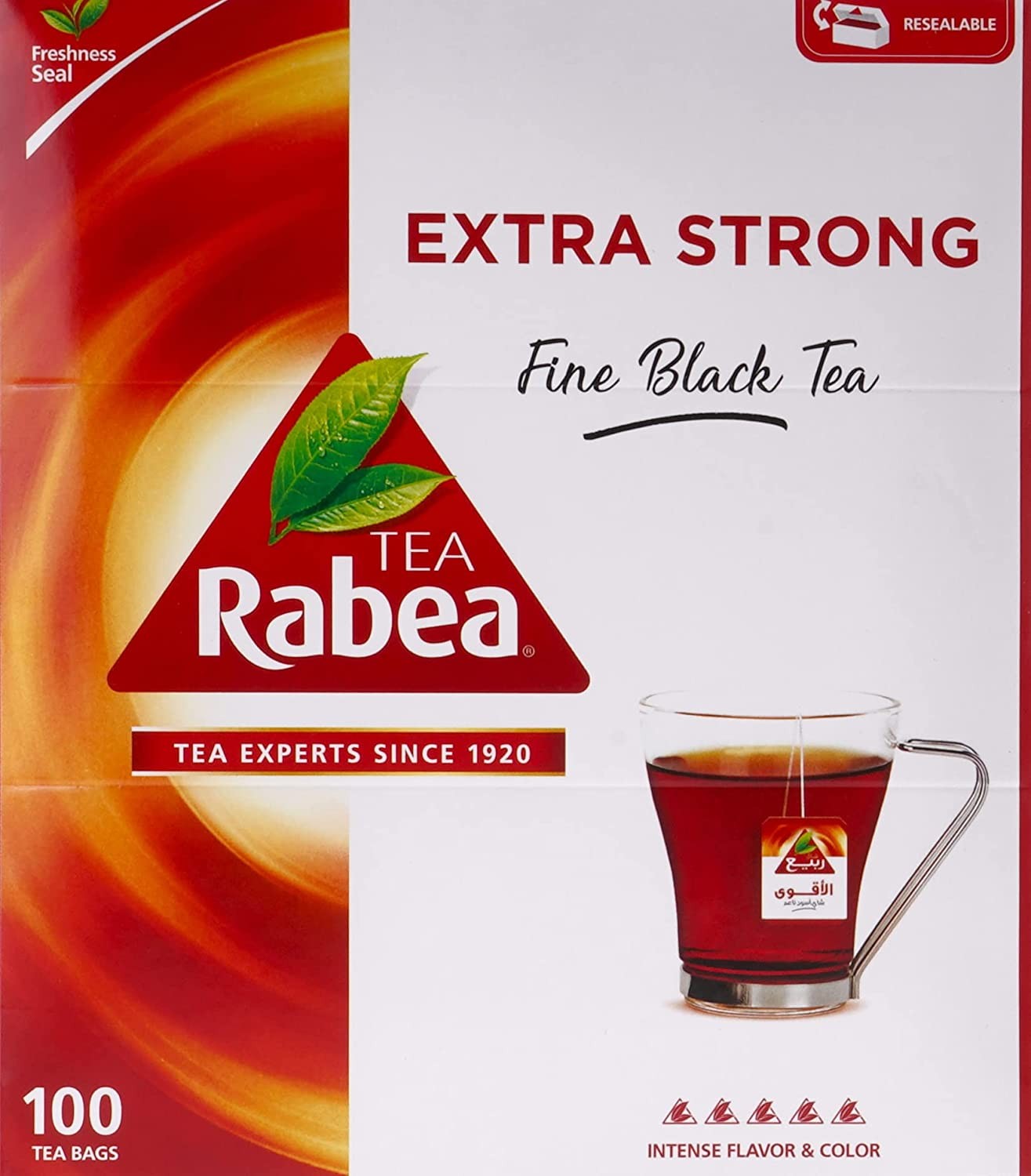 RABEA EXTRA STRONG-FİNE BLACK TEA-100’LÜ SİYAH POŞET ÇAY