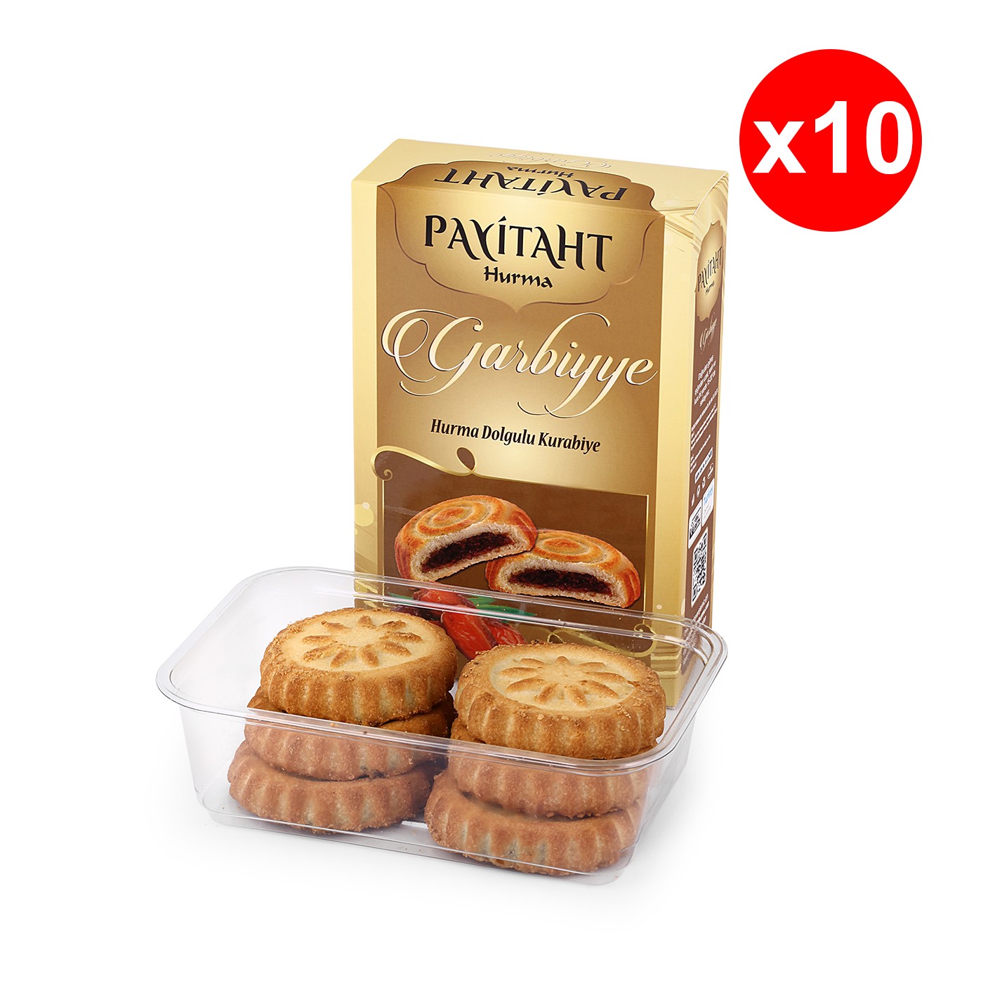 PAYİTAHT HURMA HURMA DOLGULU KURABİYE ŞEKERSİZ 10'LU PAKET