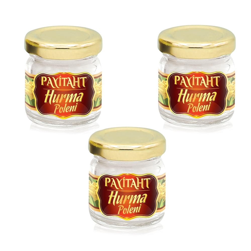 PAYITAHT HURMA-ADDITIVE-FREE ORGANIC 100% PURE NATURAL MEDINA DATE POLLEN 20 GR 3 PACKAGE