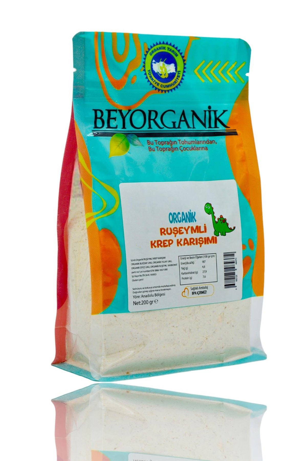 ORGANİK RUŞEYMLİ KREP KARIŞIMI 200GR +8 AY