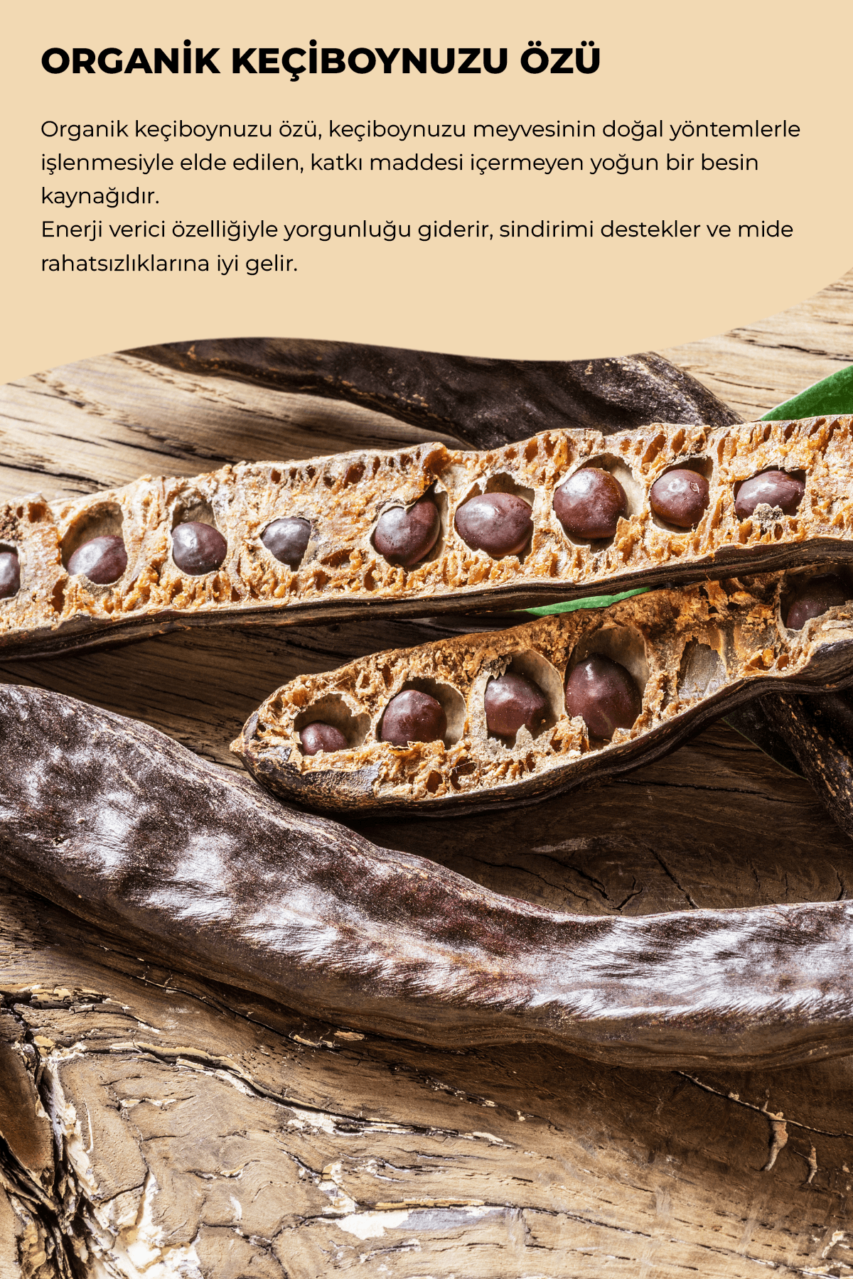 ORGANİK KEÇİBOYNUZU ÖZÜ 340 GR