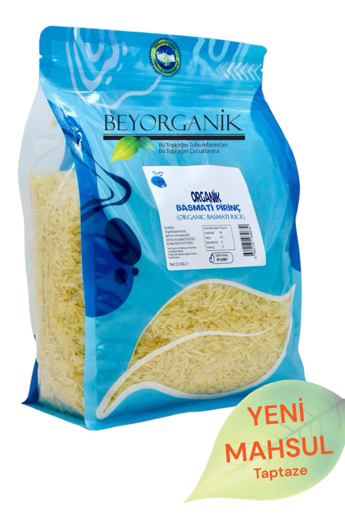 ORGANİK BASMATİ PİRİNÇ -2,5KG