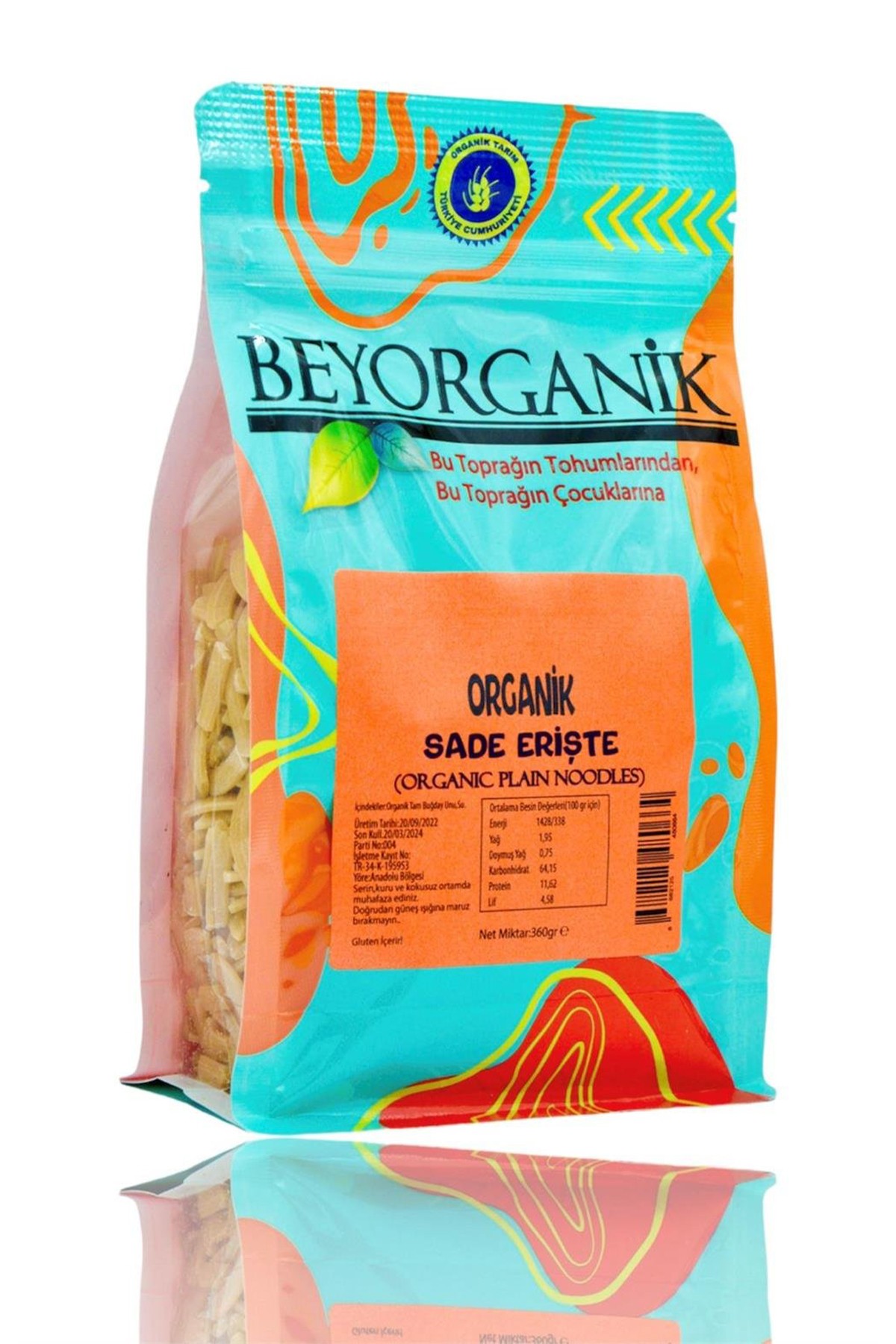 ORGANİK SADE ERİŞTE 360GR