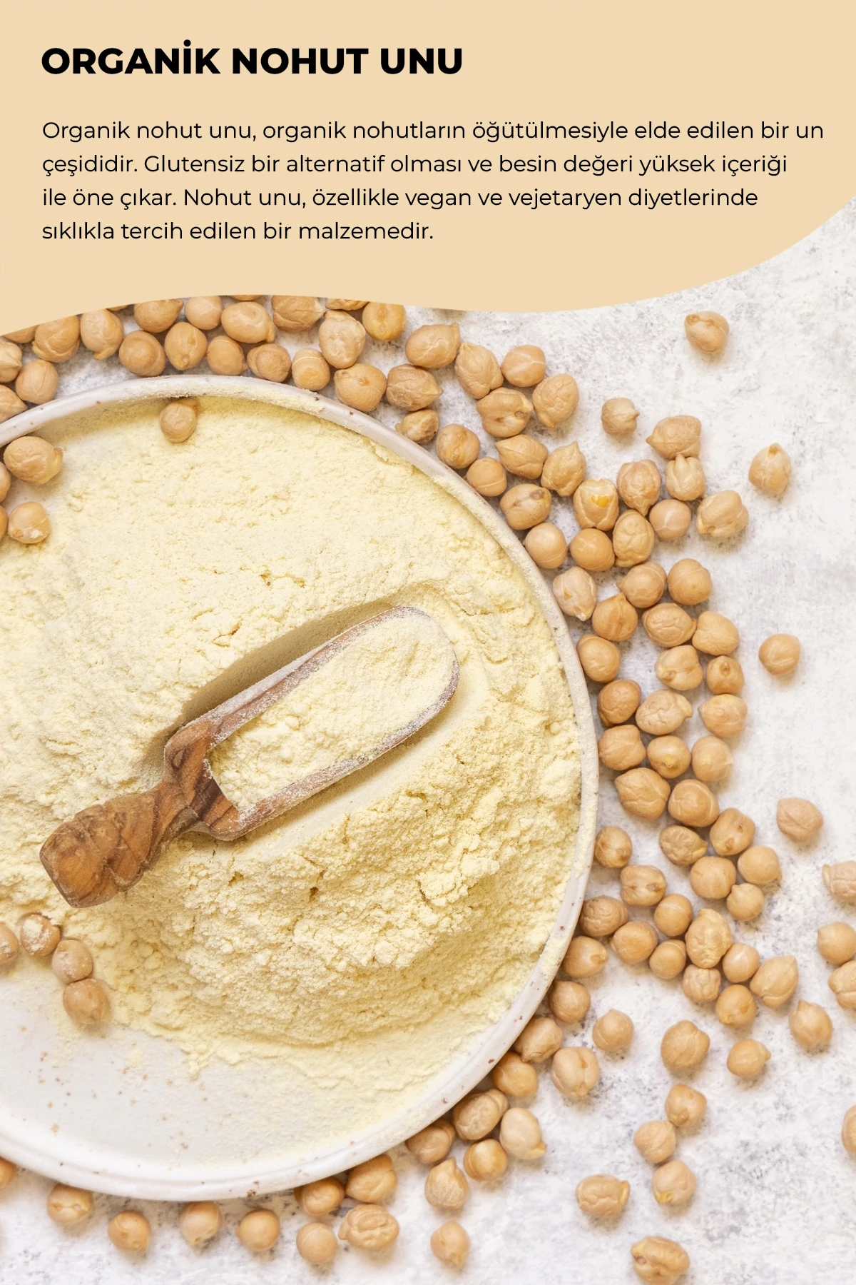 ORGANİK NOHUT UNU 500GR