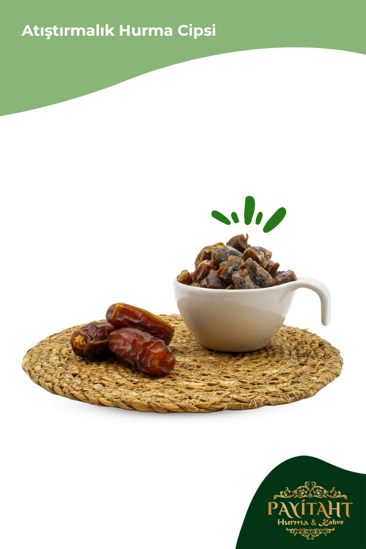 PAYİTAHT HURMA BİRİN ATIŞTIRMALIK HURMA CİPSİ ŞEKERSİZ 500 GR 10'LU PAKET