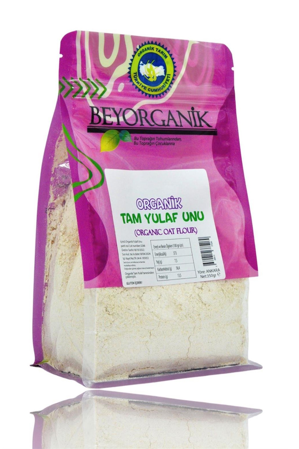 ORGANİK TAM YULAF UNU 350GR