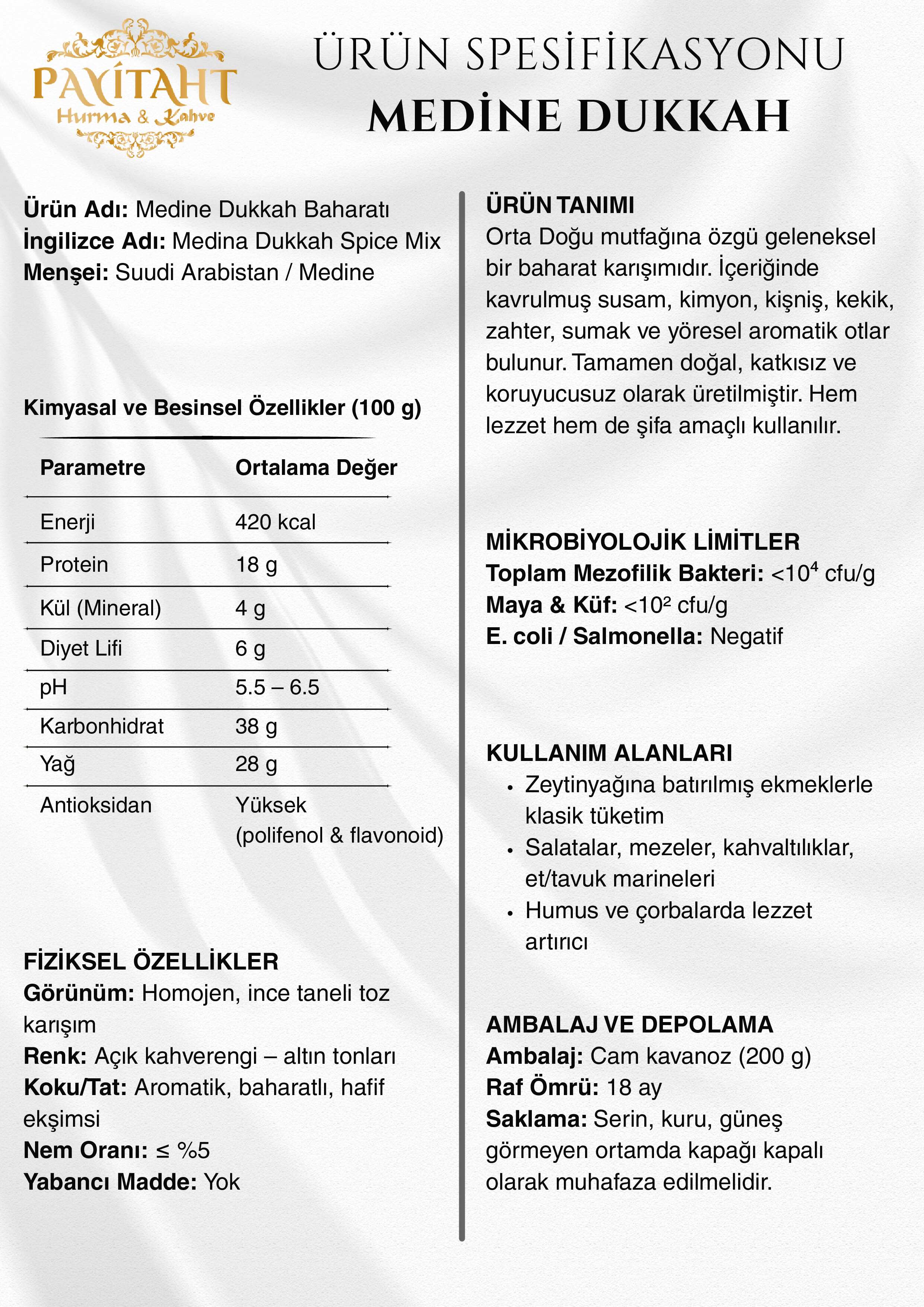 MEDİNE DUKKAH 200 GR