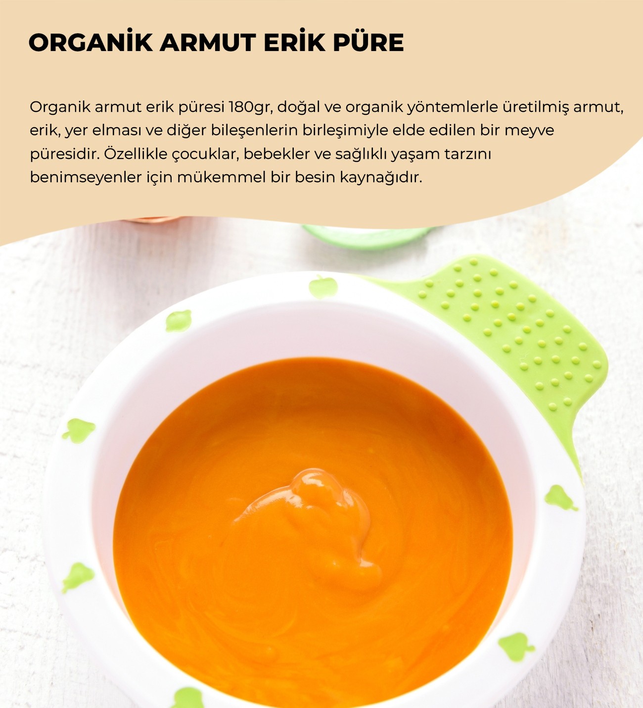 ORGANİK ARMUT ERİK PÜRE 180GR