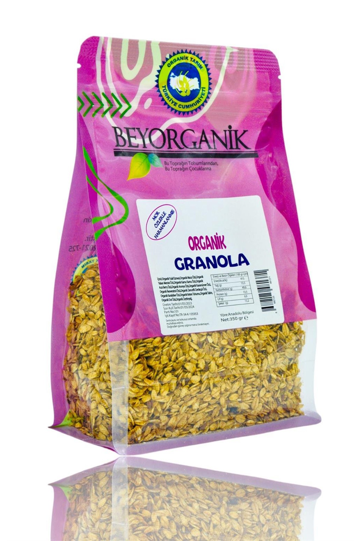 ORGANİK GRANOLA 350GR MOR ÖZLERLE HARMANLANMIŞ